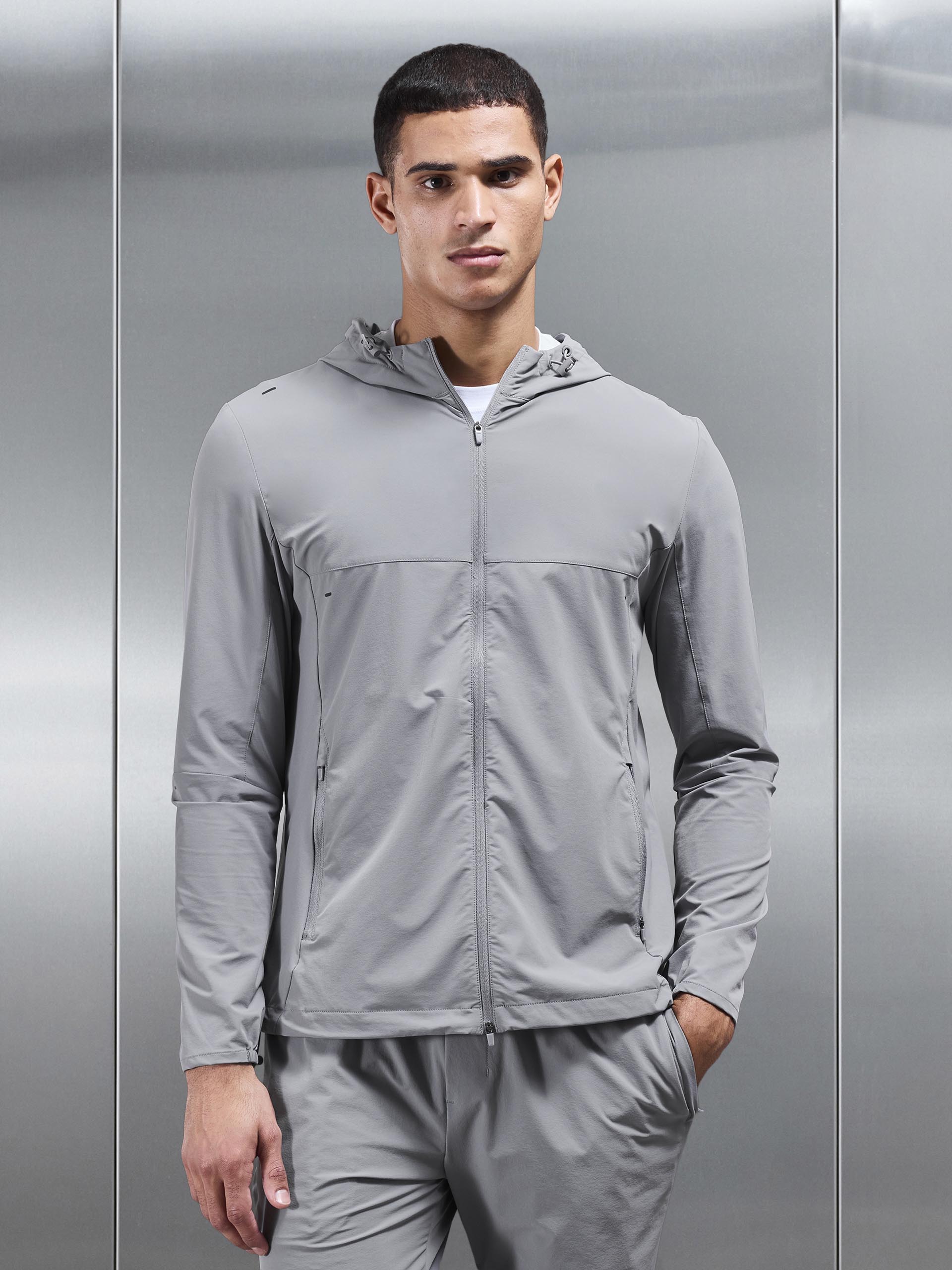 Active Windbreaker in Mid Grey