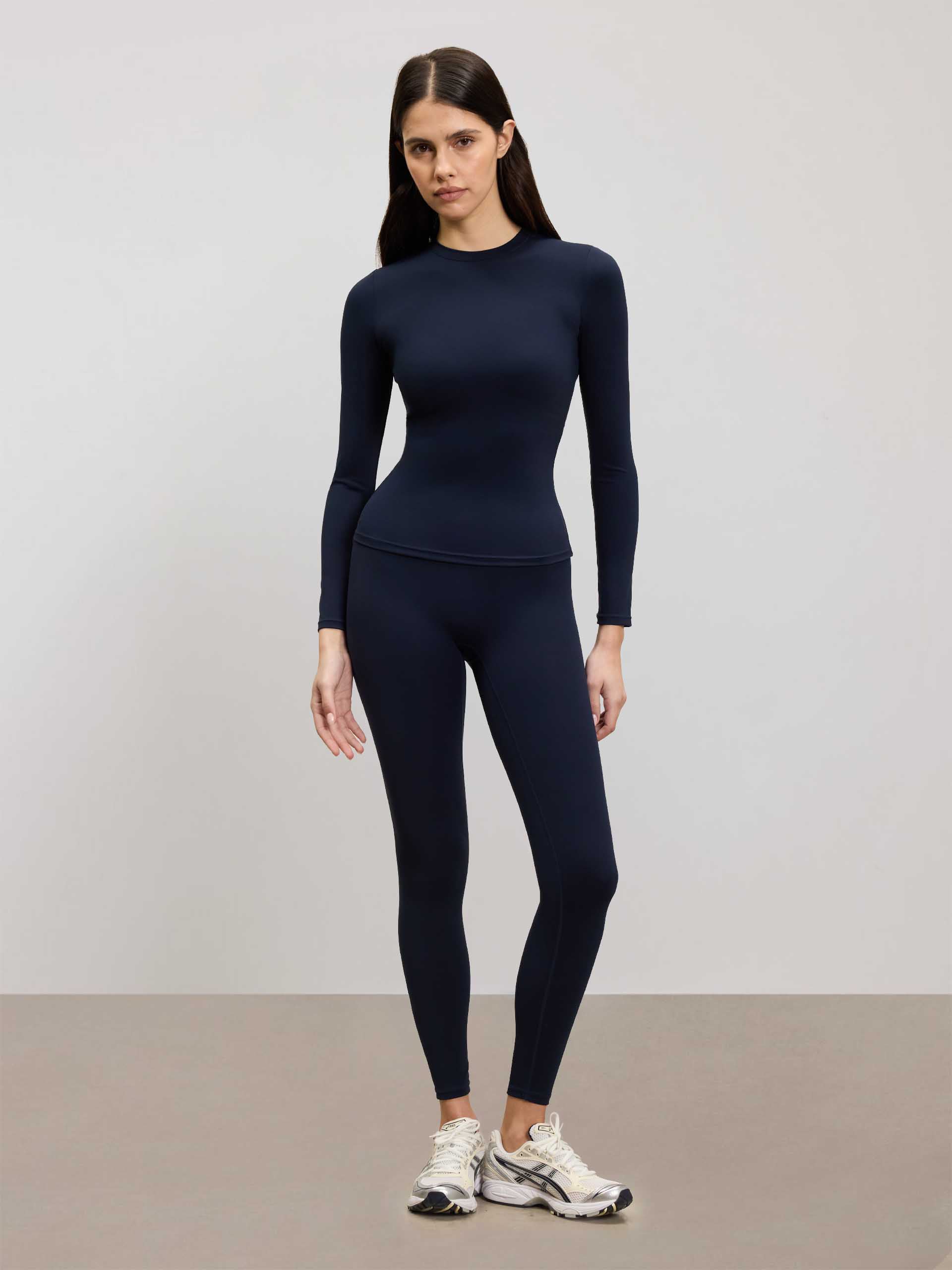 Womens Active Long Sleeve T-Shirt in Navy