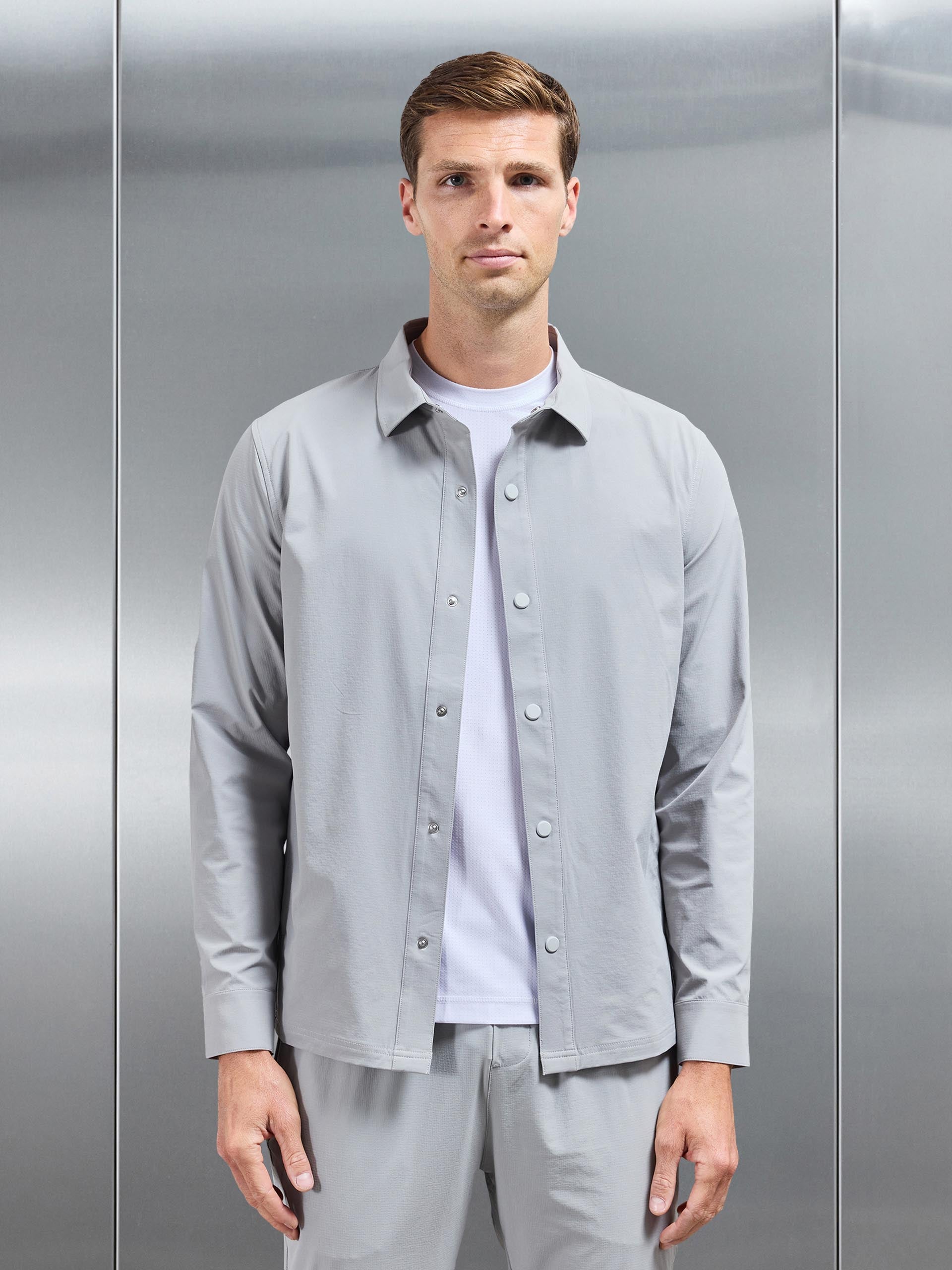 Active Technical Overshirt in Mid Grey