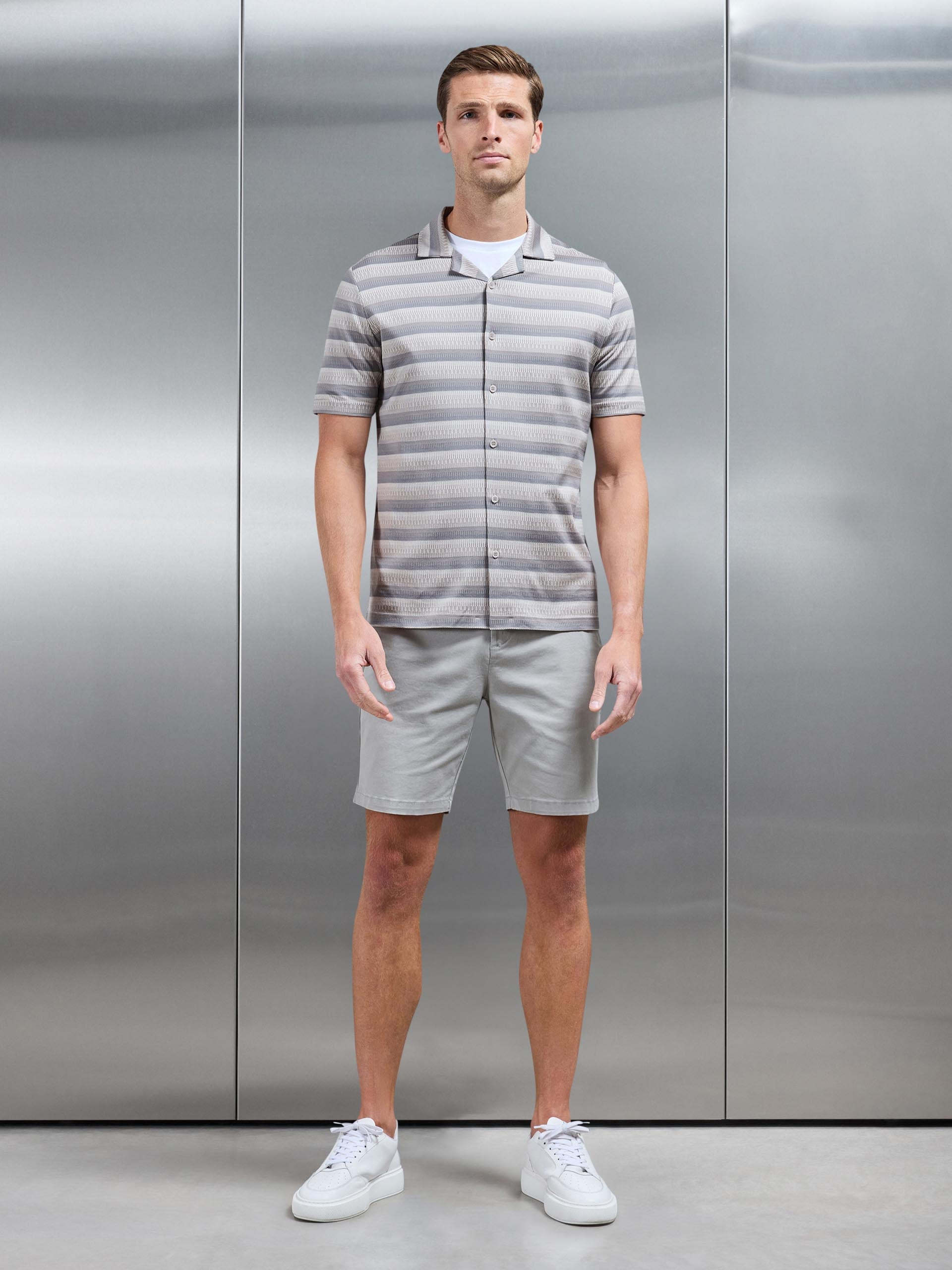 Aztec Pattern Shirt in Stone