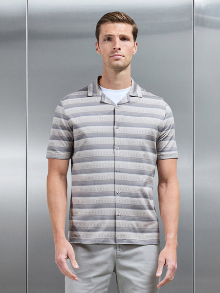 Aztec Pattern Shirt in Stone