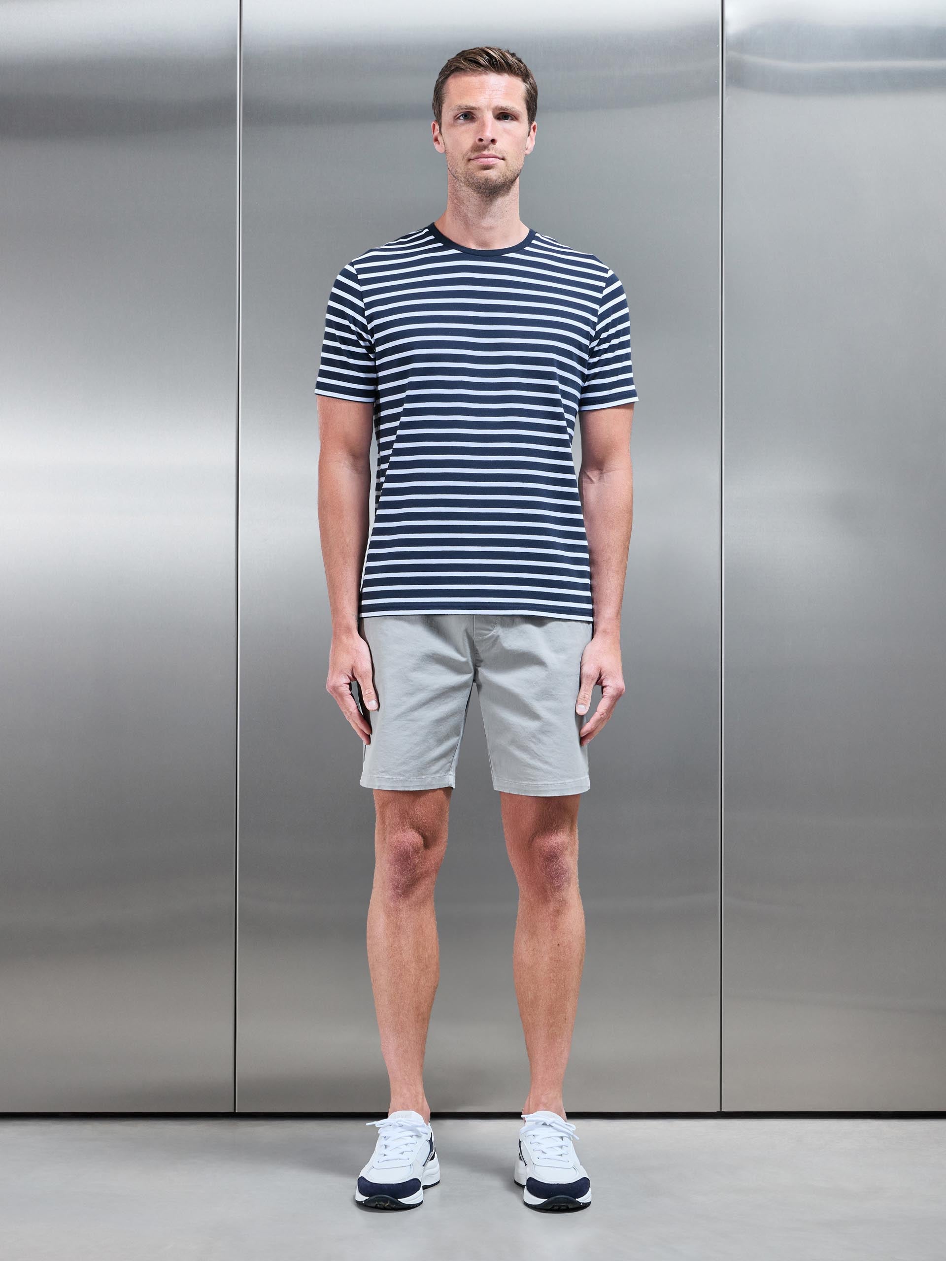 Basic Stripe T-Shirt in Navy White