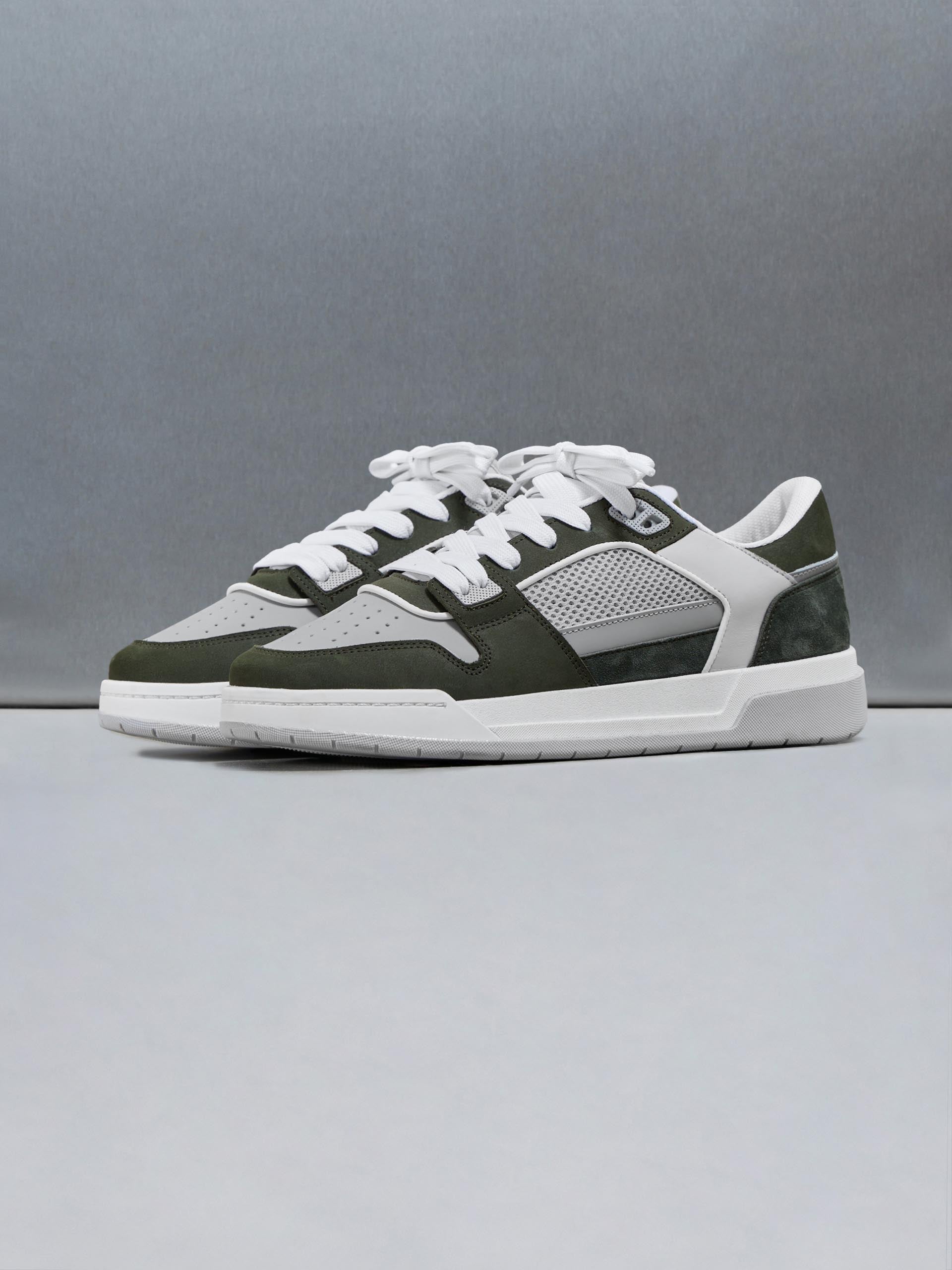 Basket Trainer in Grey Olive