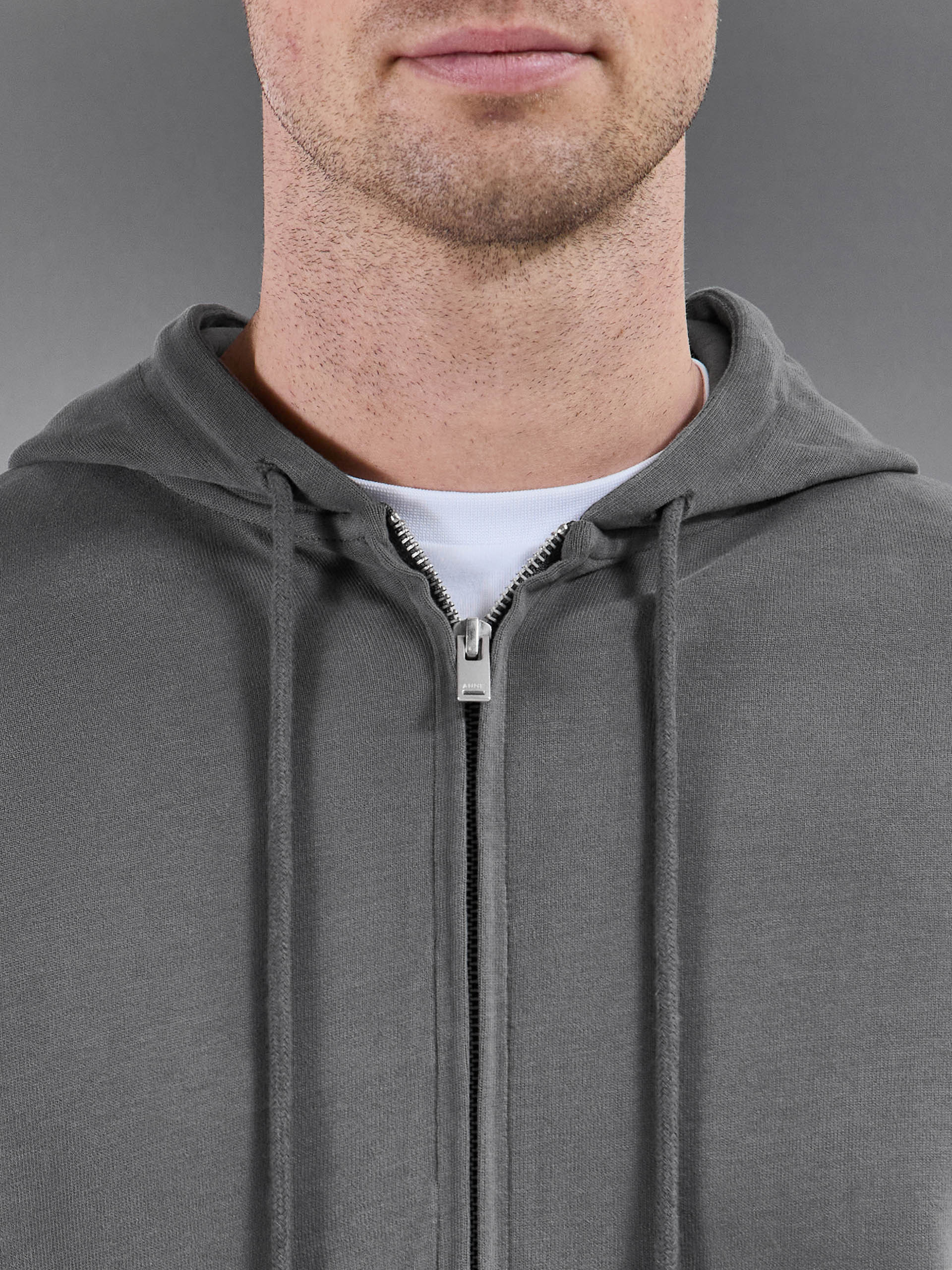 Brushed Relaxed Hoodie in Grey