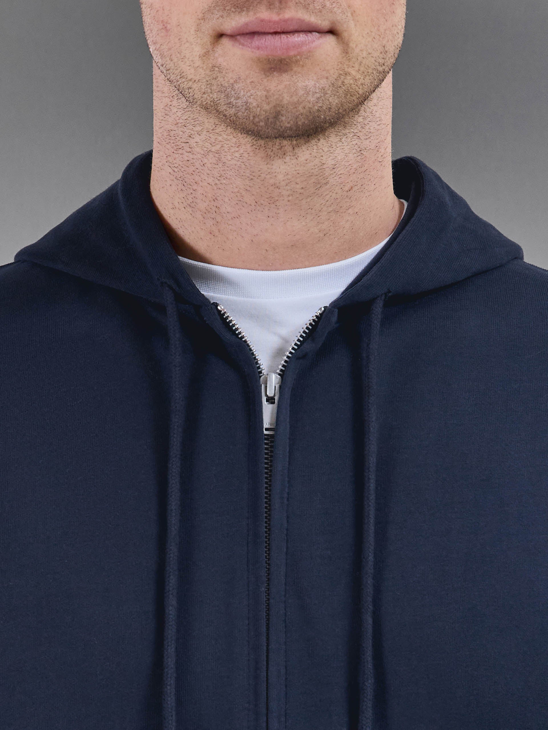 Brushed Relaxed Hoodie in Navy