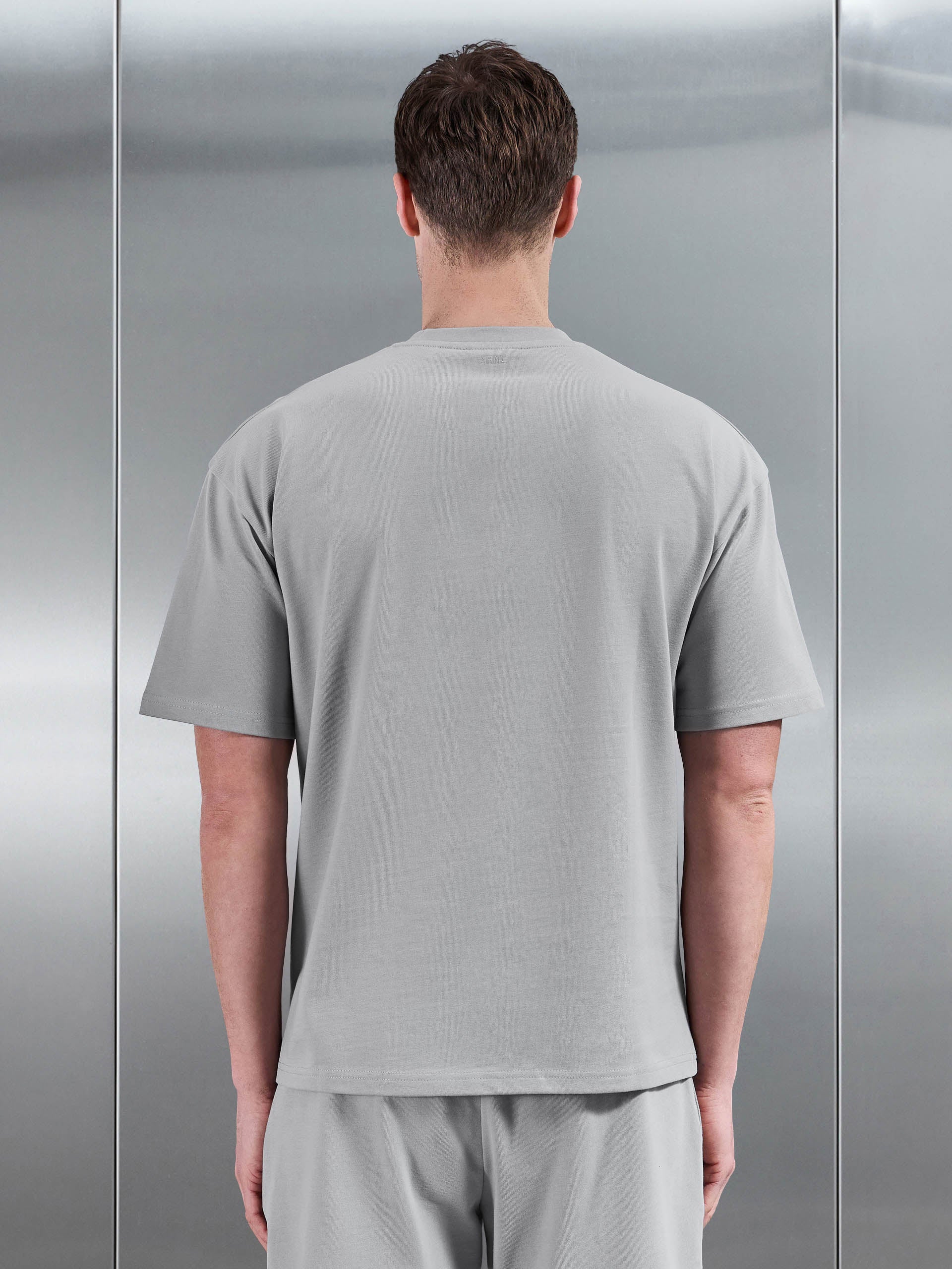 Brushed Relaxed T-Shirt in Mid Grey