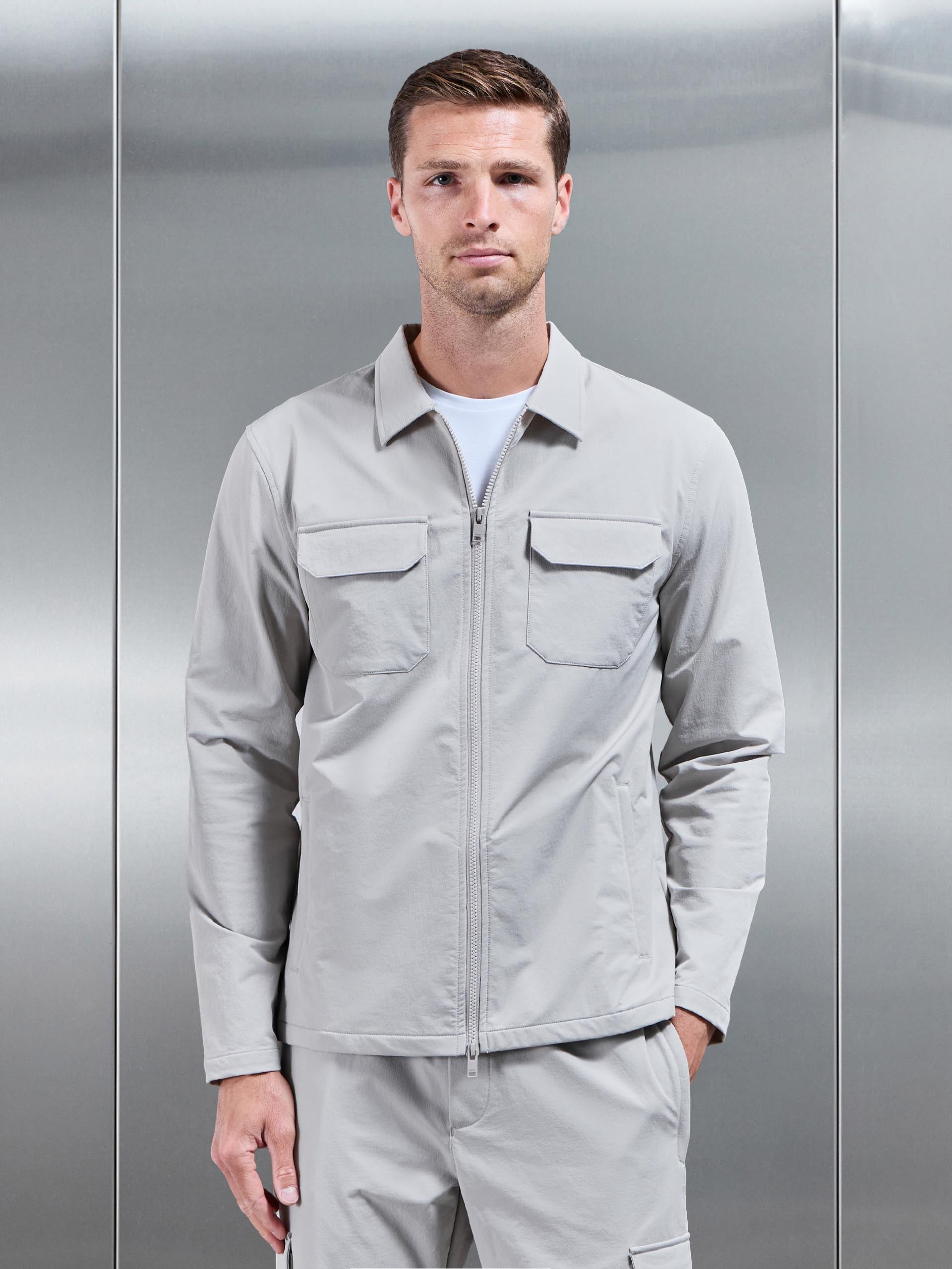 Cargo Jacket in Mid Grey