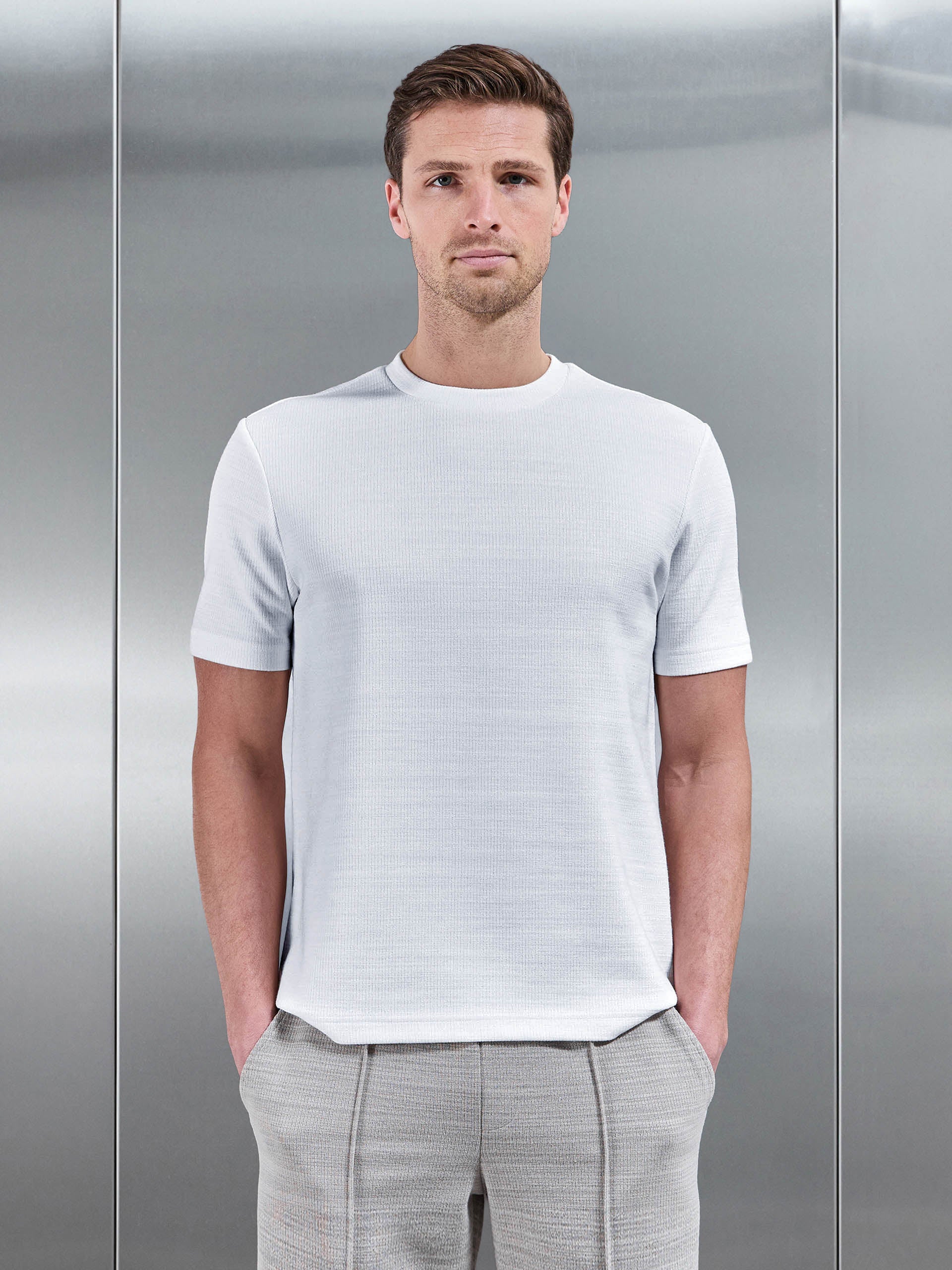 Cavour Textured T-Shirt in White