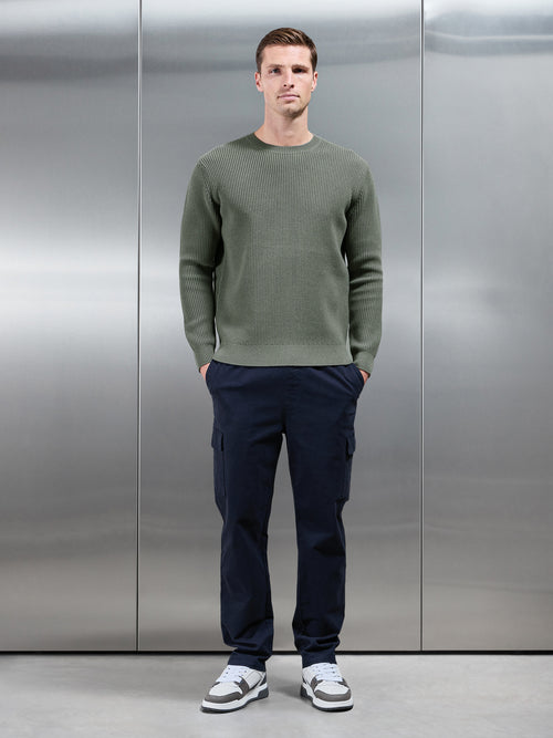 Chunky Ribbed Sweatshirt in Sage