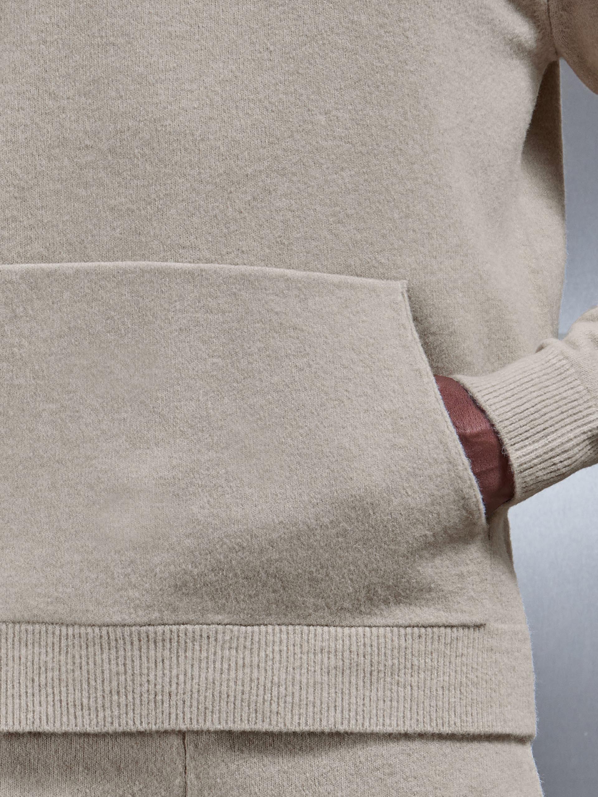 Chunky Wool Hoodie in Stone