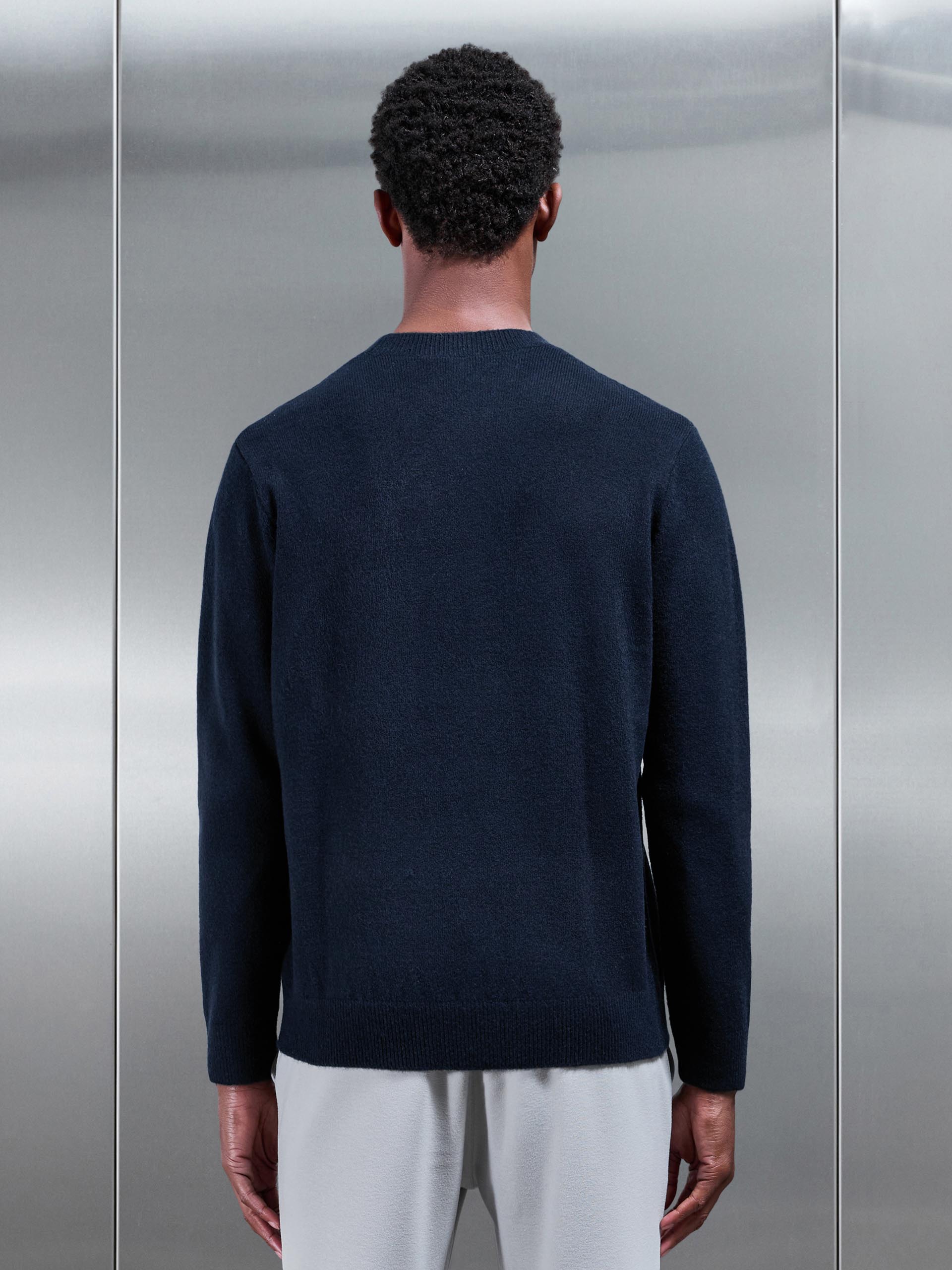 Chunky Wool Sweatshirt in Navy
