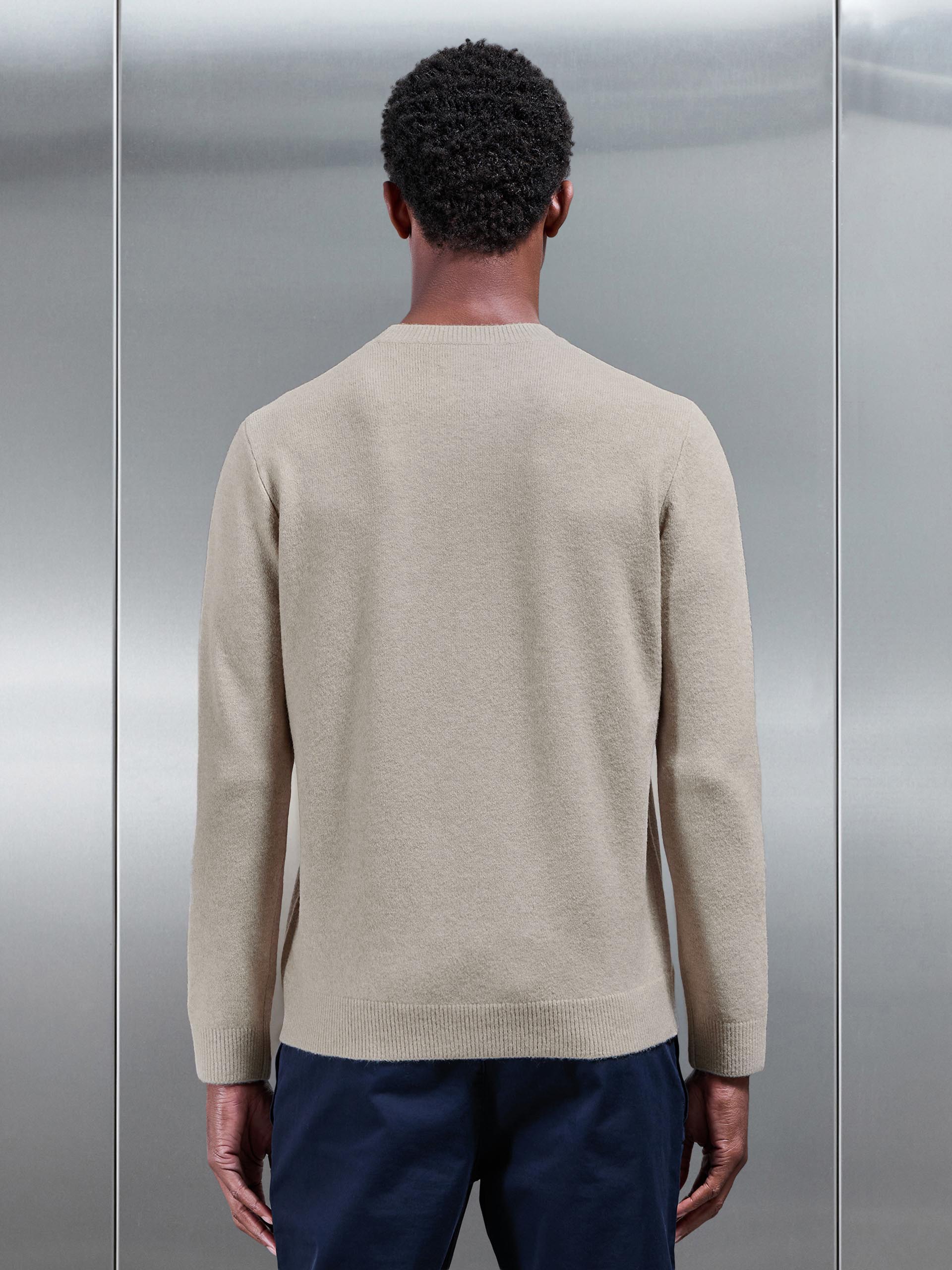 Chunky Wool Sweatshirt in Stone