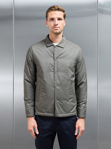 Padded Coach Jacket in Olive