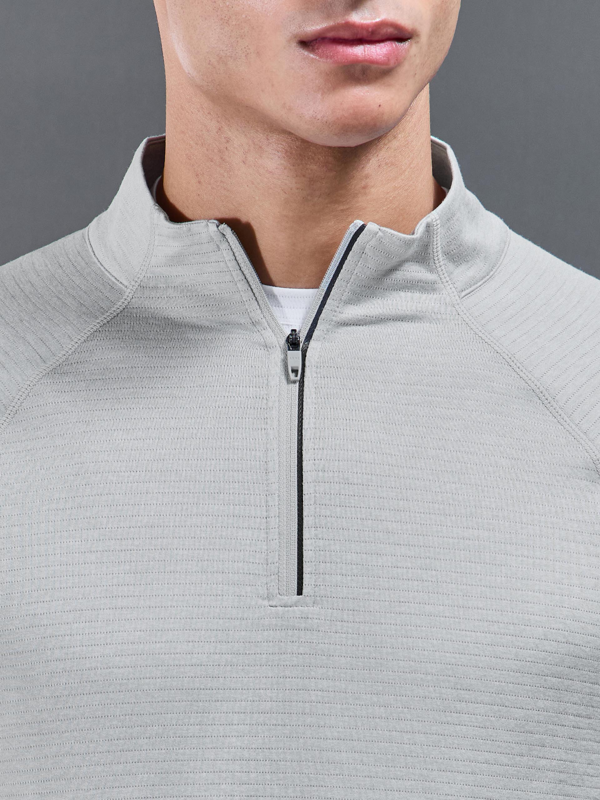 Condition Half Zip in Mid Grey