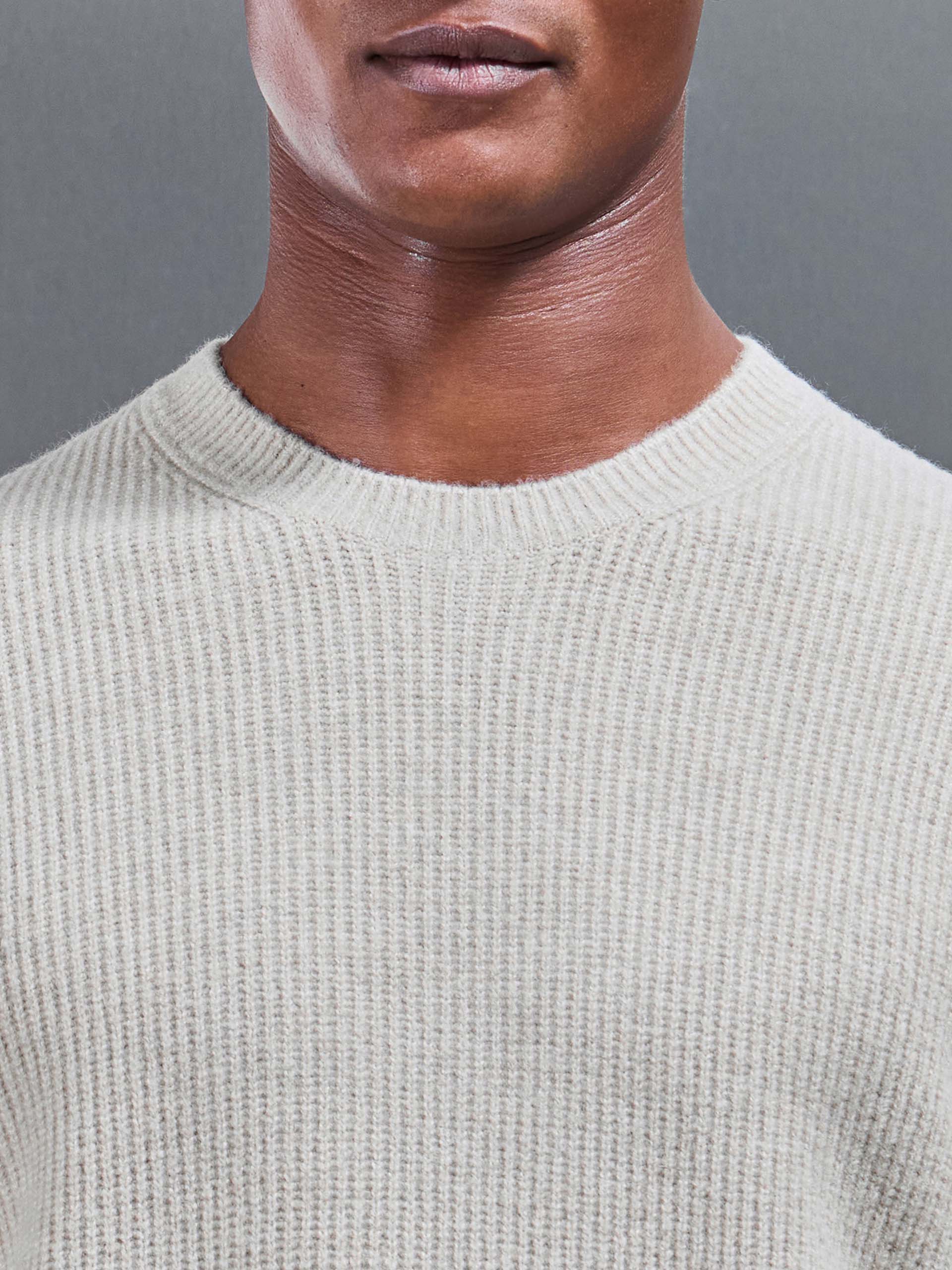 Cosy Knitted Sweatshirt in Stone