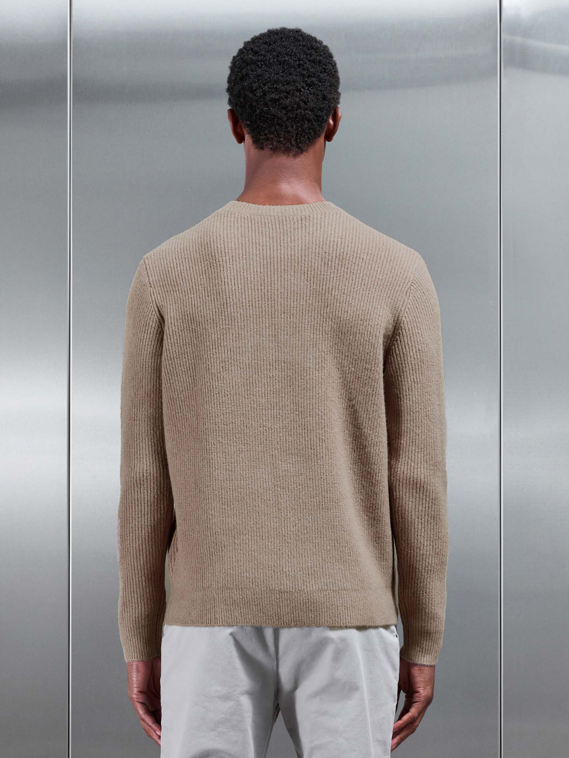 Cosy Knitted Sweatshirt in Taupe