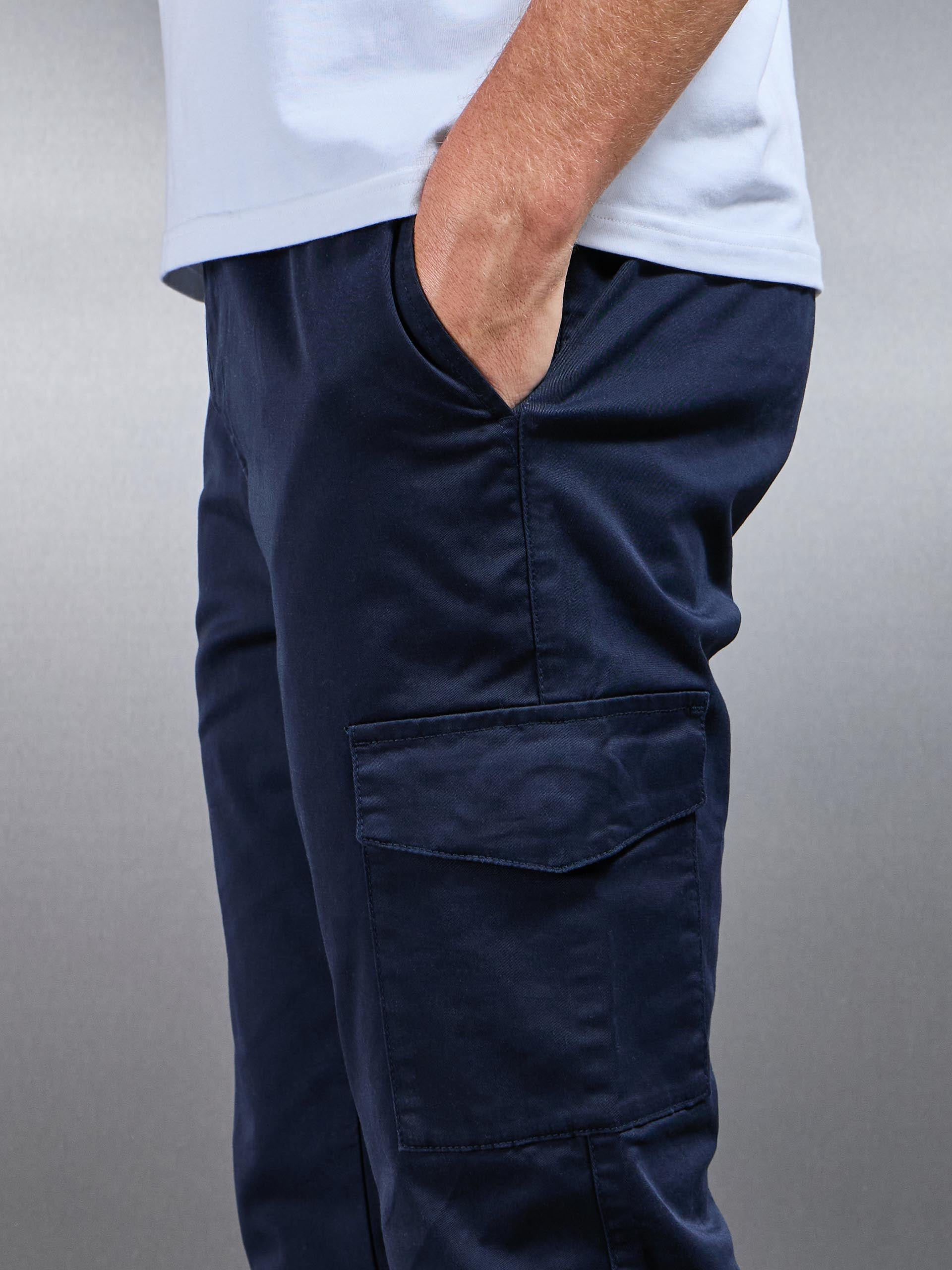 Cotton Cargo Pant in Navy
