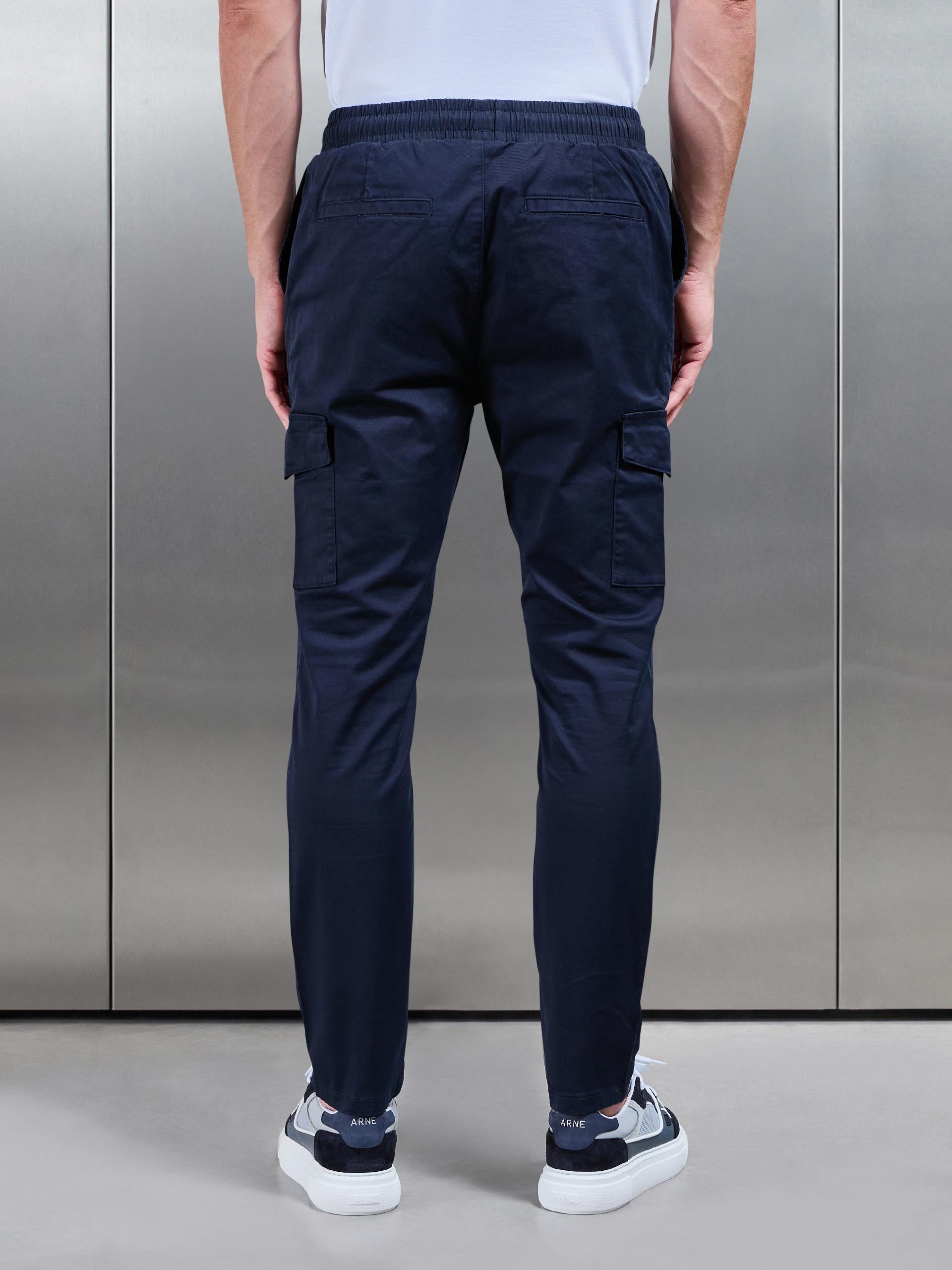 Cotton Cargo Pant in Navy