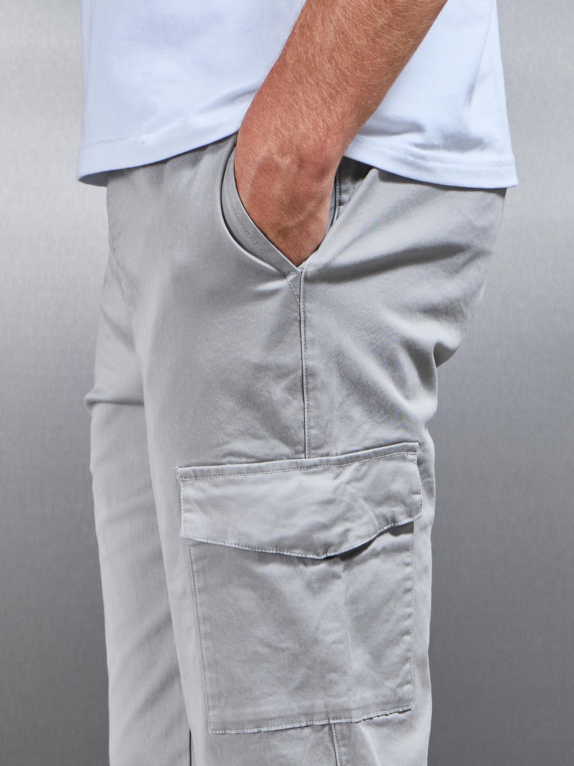 Cotton Cargo Pant in Stone