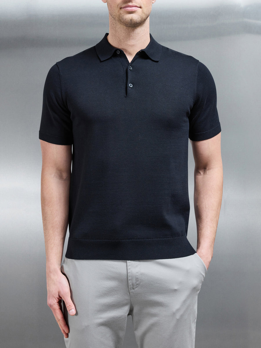 1/2 Button Polo Knit