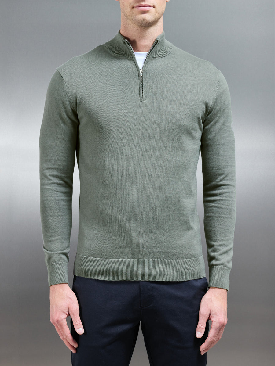 Half zip funnel neck jumper mens on sale