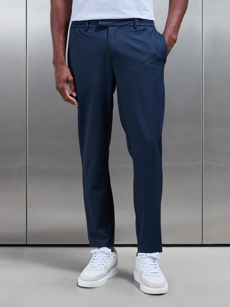 Crease Resistant Stretch Chino Trouser in Navy