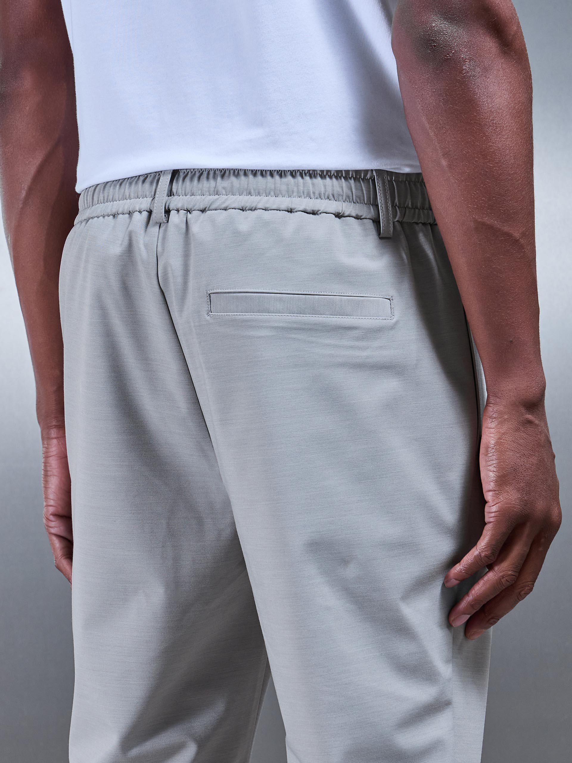 Crease Resistant Stretch Chino Trouser in Stone
