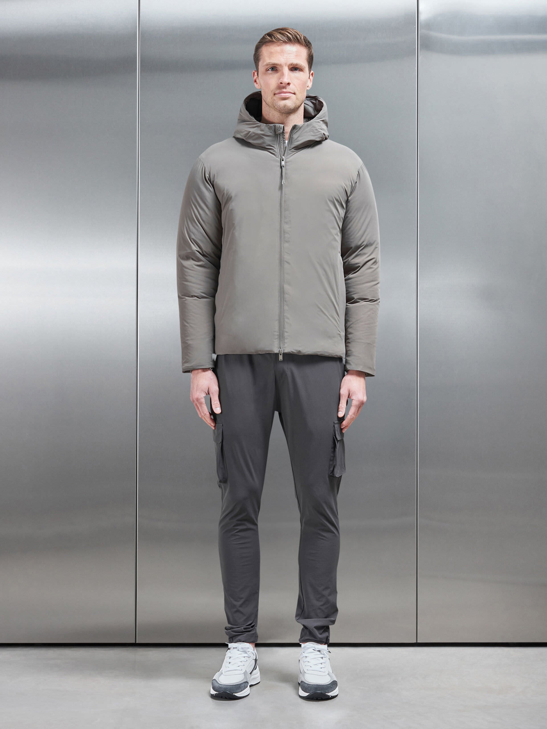 Down Padded Windbreaker in Olive