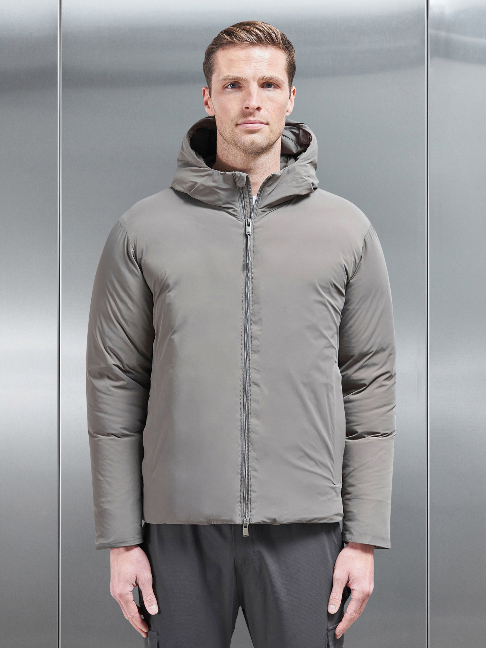 Down Padded Windbreaker in Olive