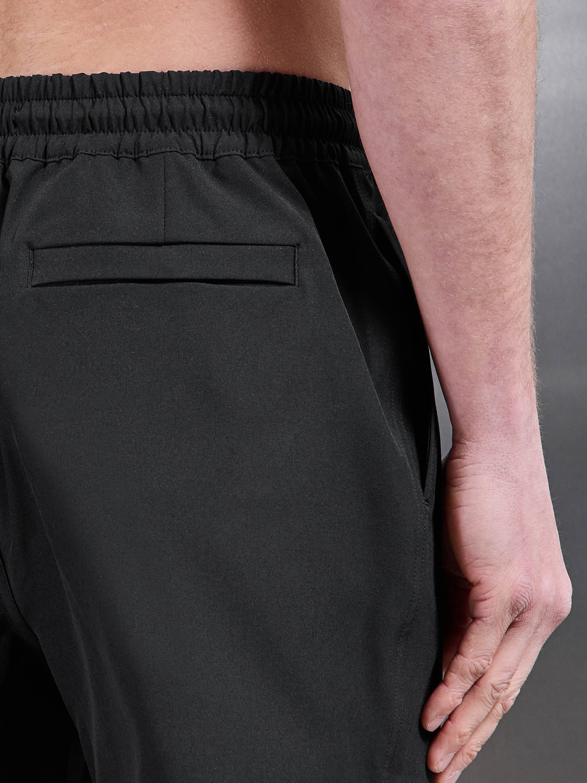 Essential Drawstring Swim Short in Black