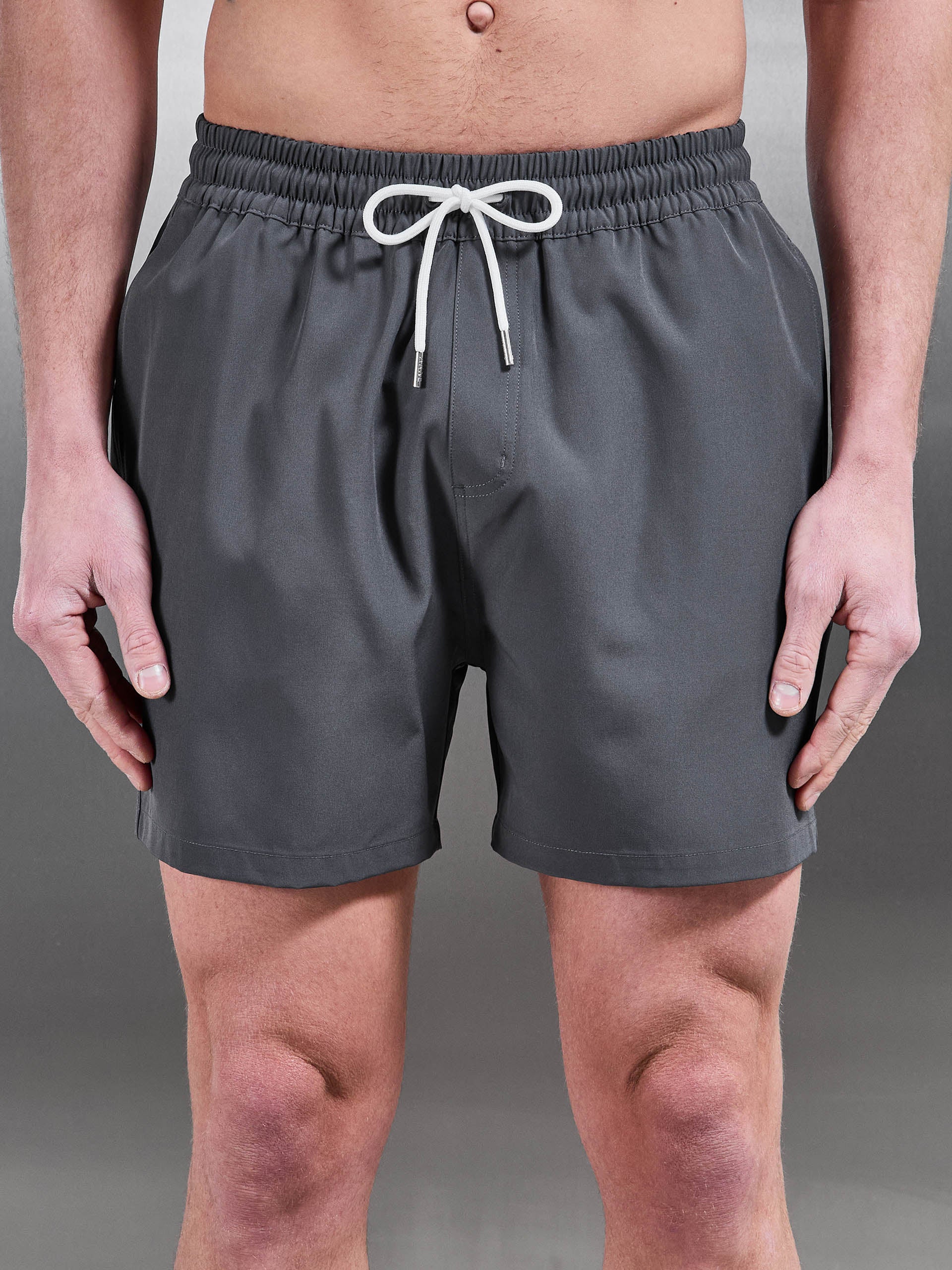 Essential Drawstring Swim Short in Grey