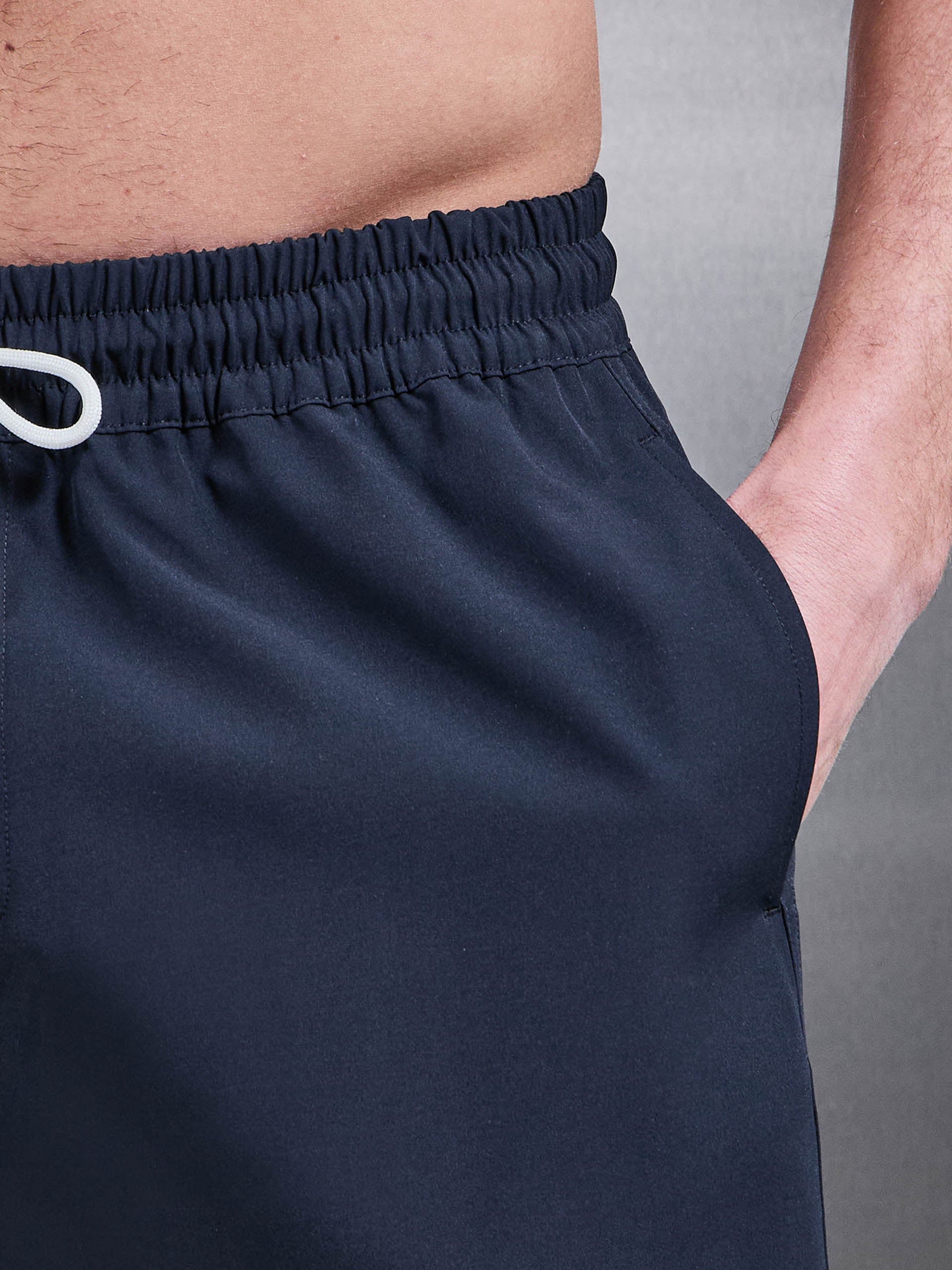 Essential Drawstring Swim Short in Navy