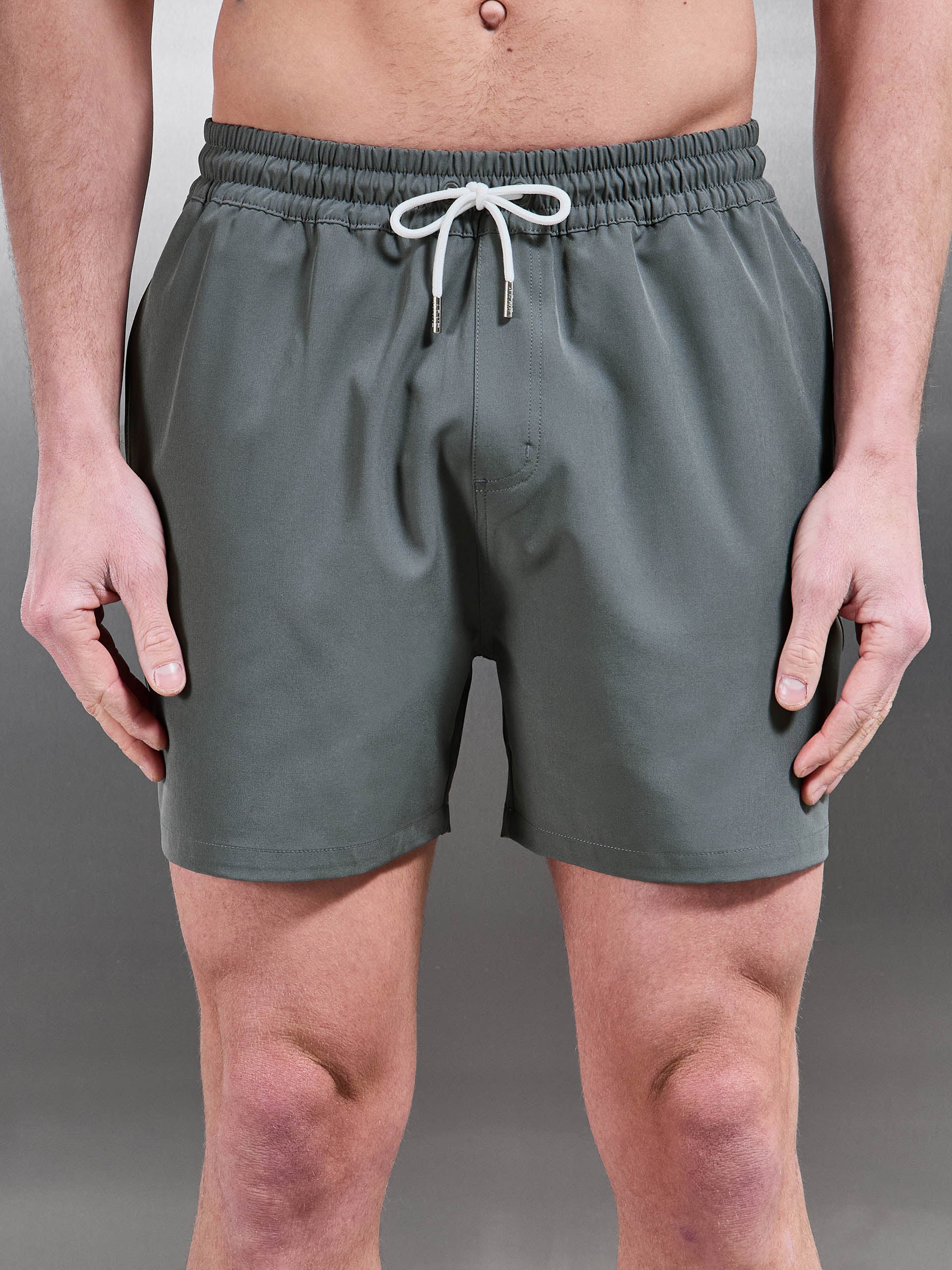 Essential Drawstring Swim Short in Olive