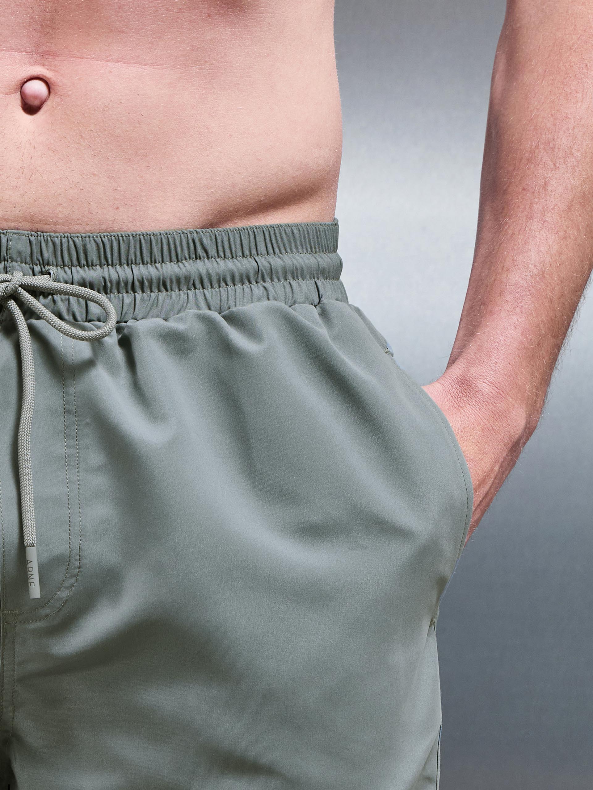 Essential Drawstring Swim Short in Sage