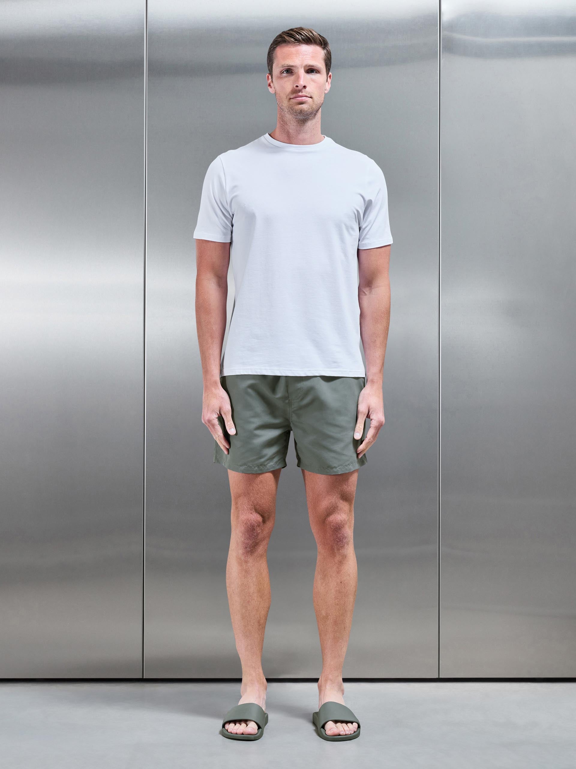 Essential Drawstring Swim Short in Sage