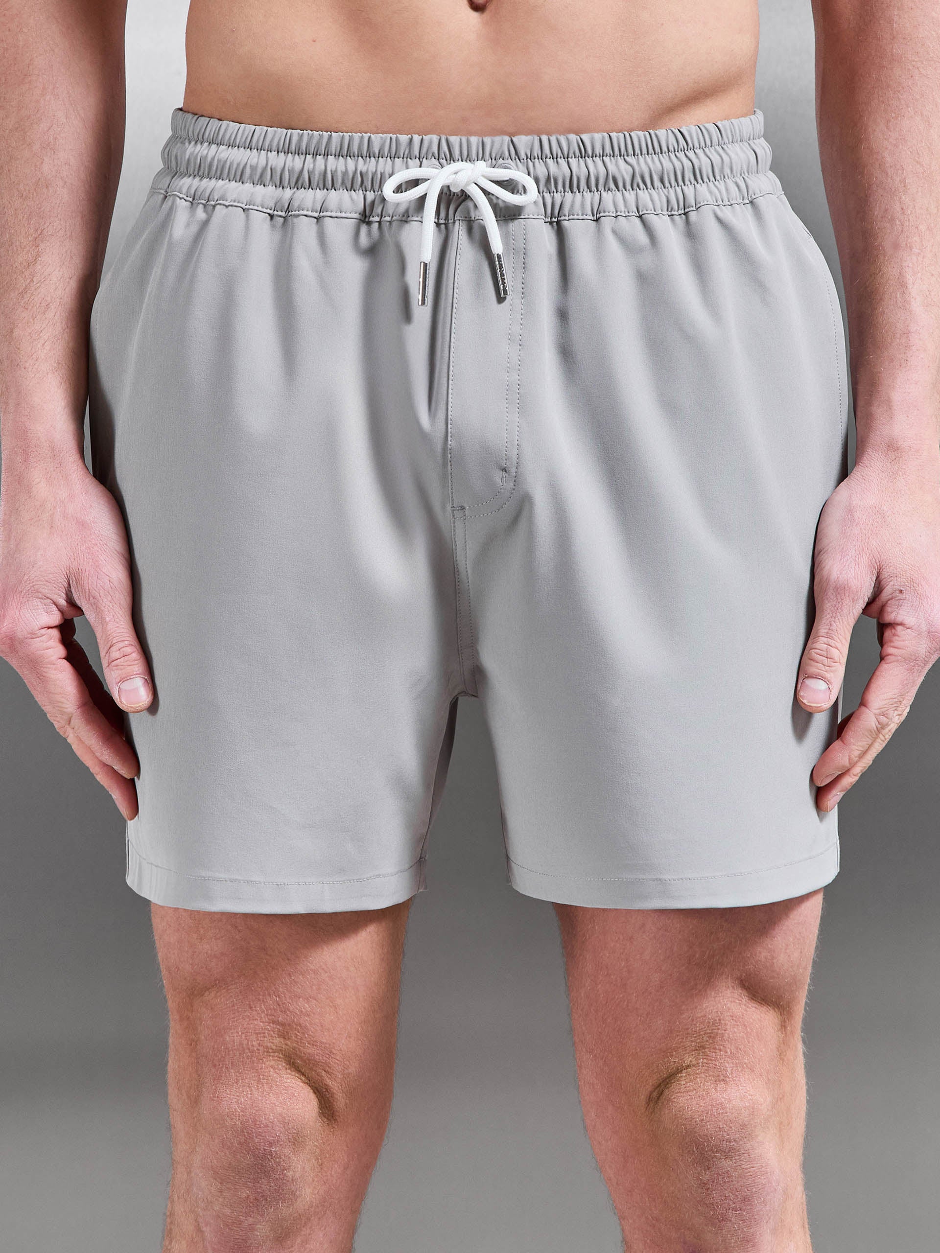 Essential Drawstring Swim Short in Stone