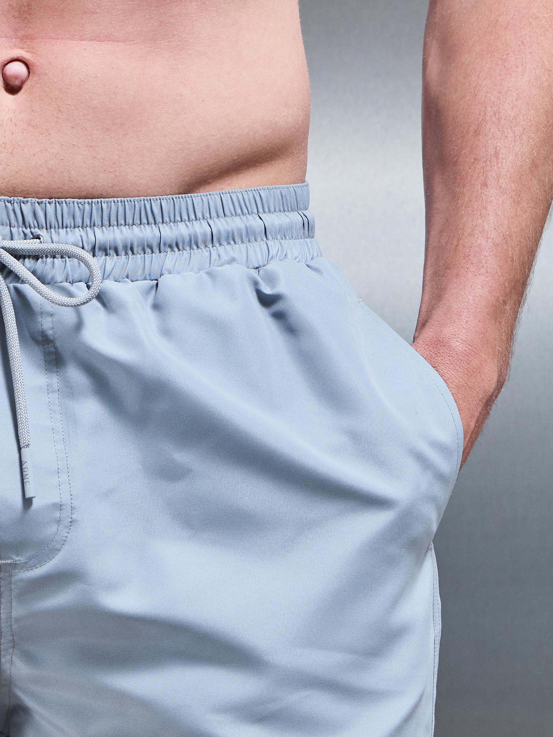 Essential Drawstring Swim Short in Stone