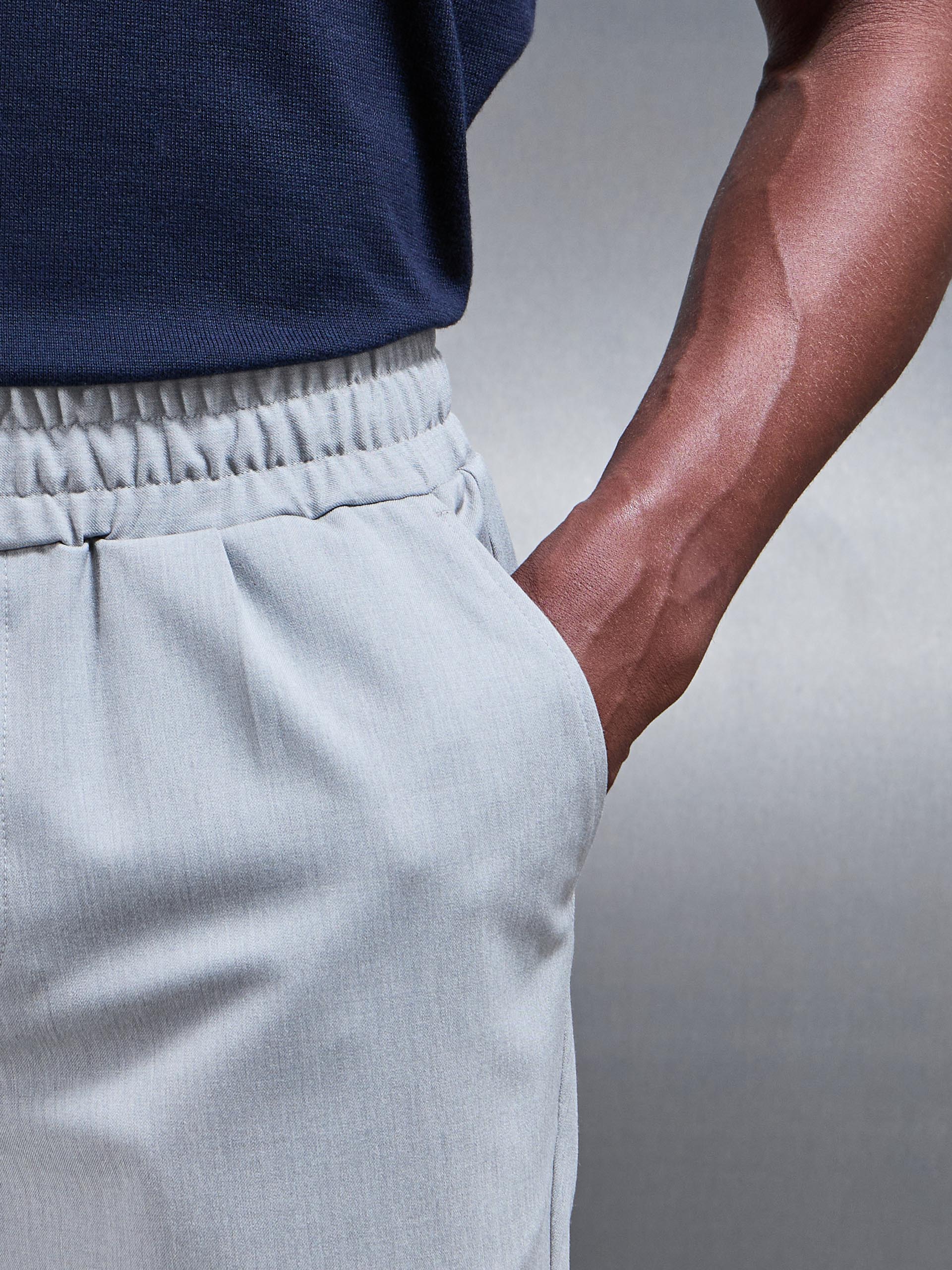 Essential Drawstring Tailored Short in Stone
