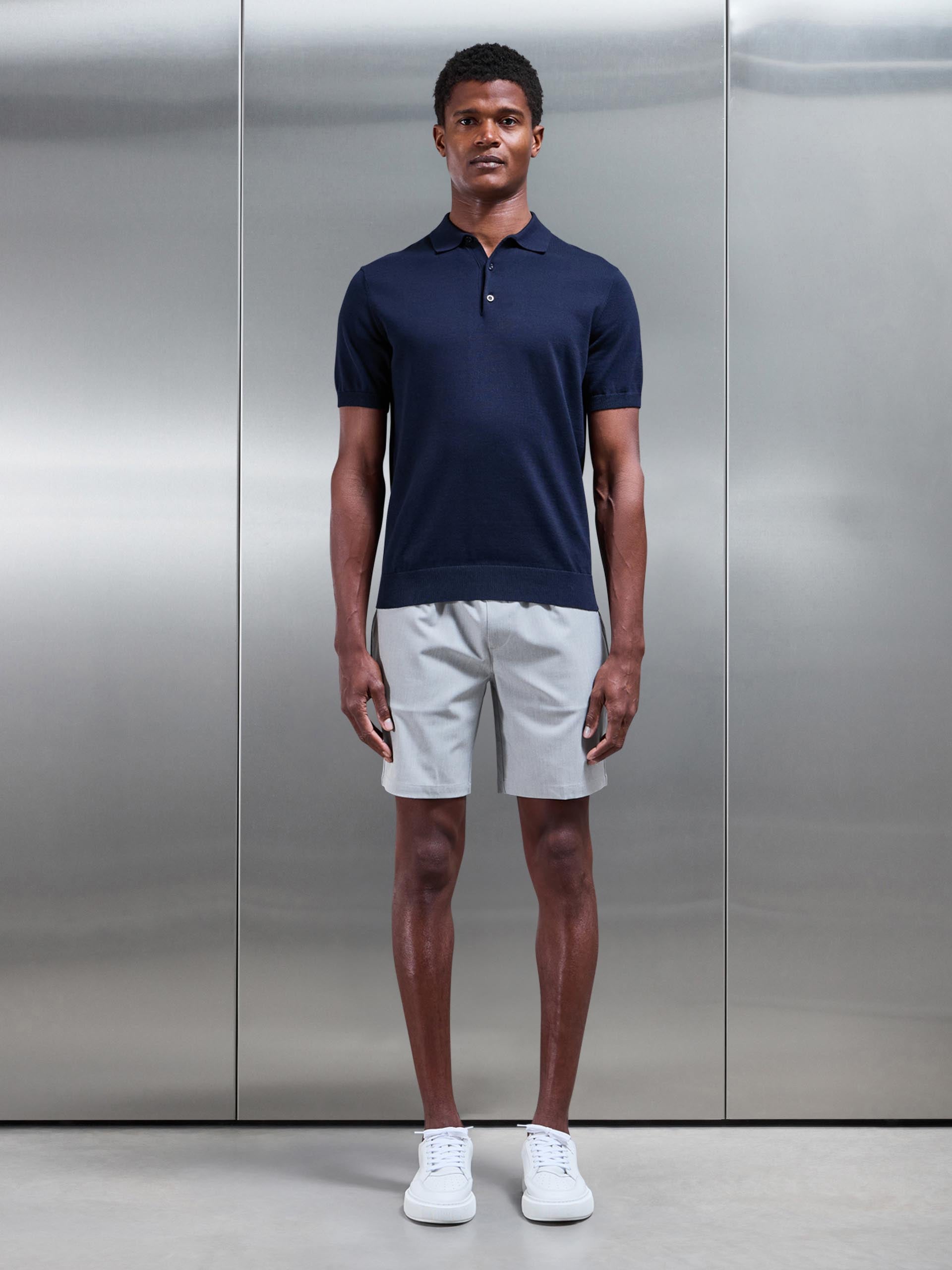 Essential Drawstring Tailored Short in Stone