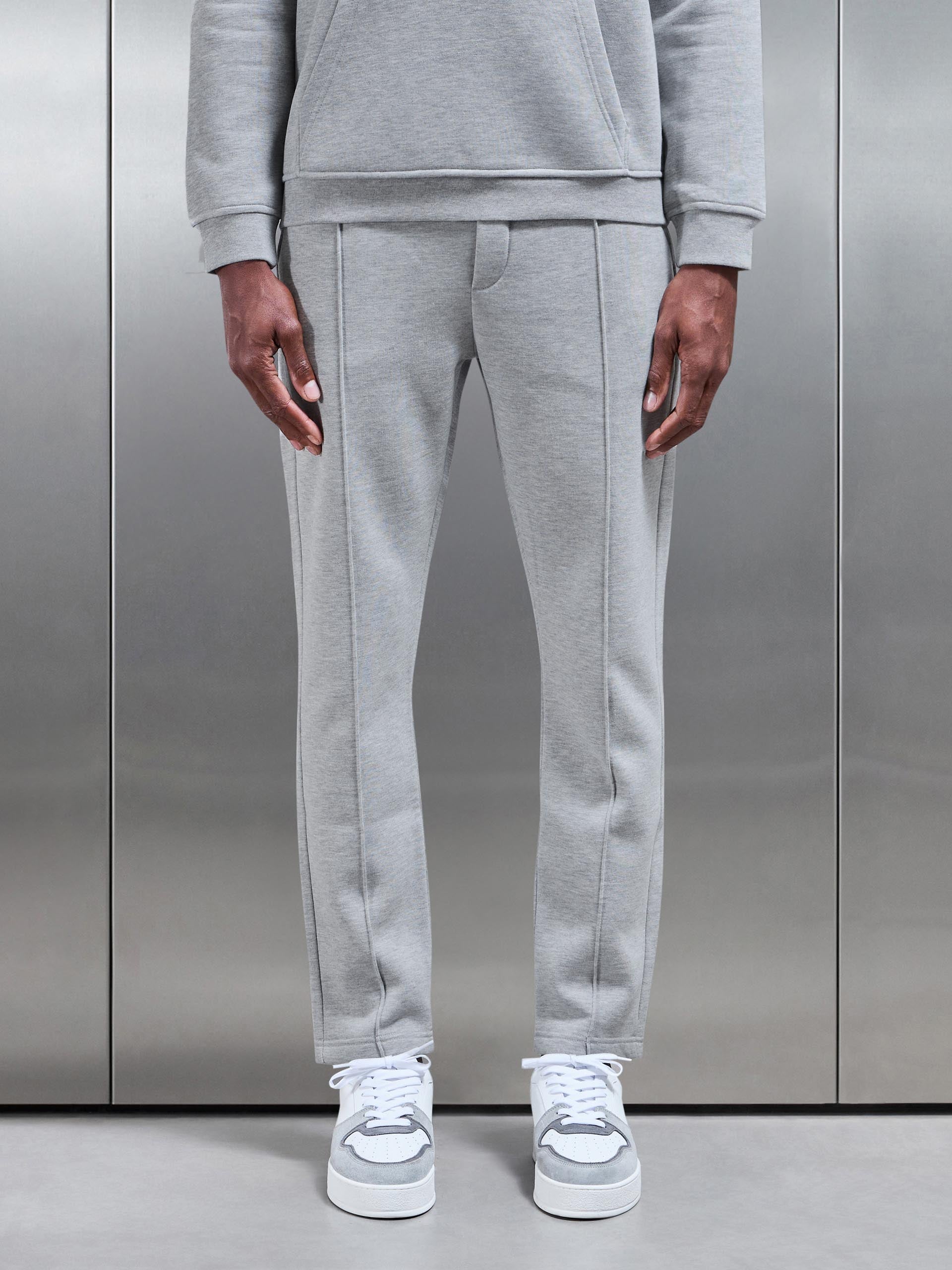 Essential Slim Fit Jersey Jogger in Marl Grey