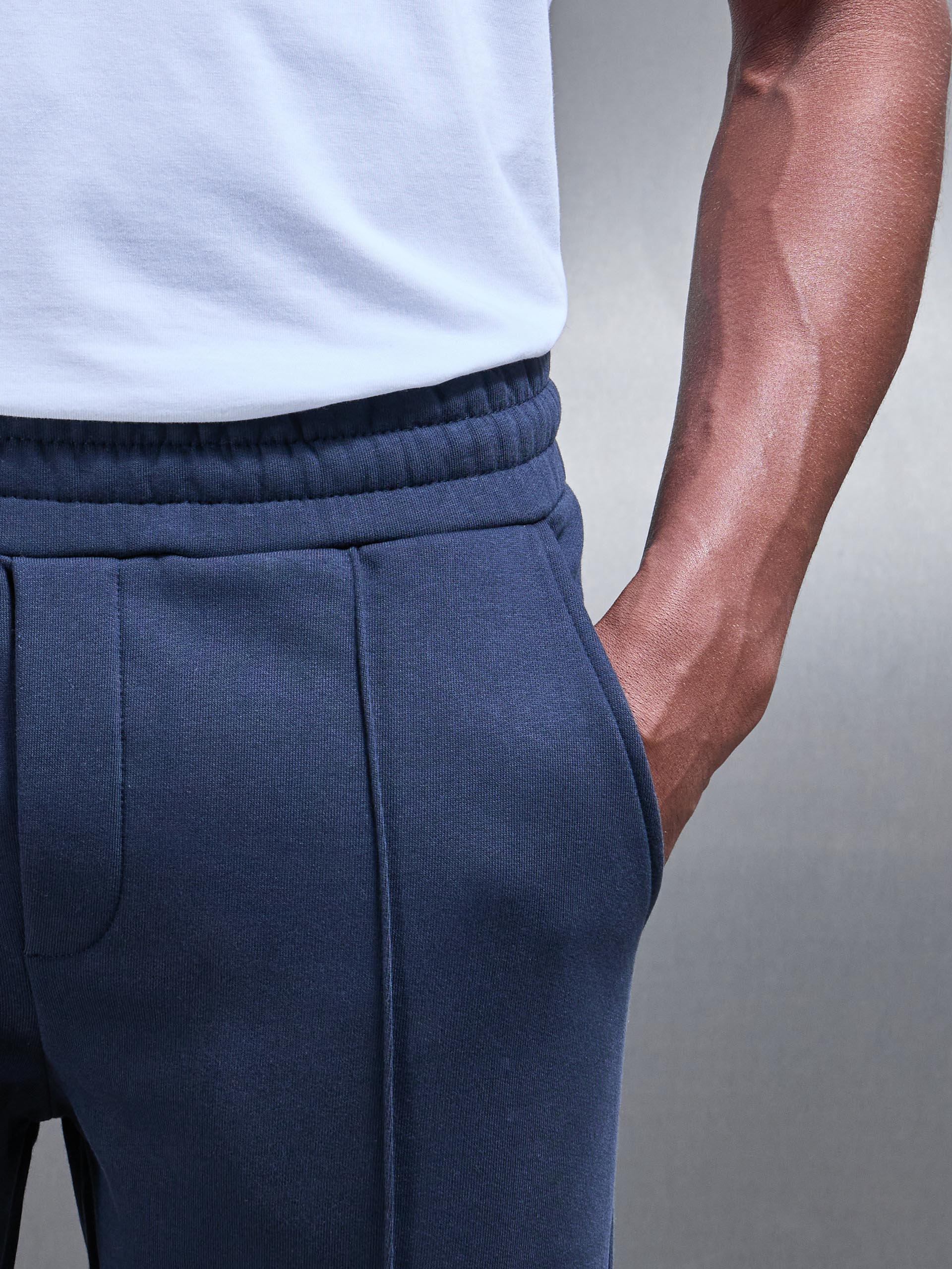 Essential Slim Fit Jersey Jogger in Navy