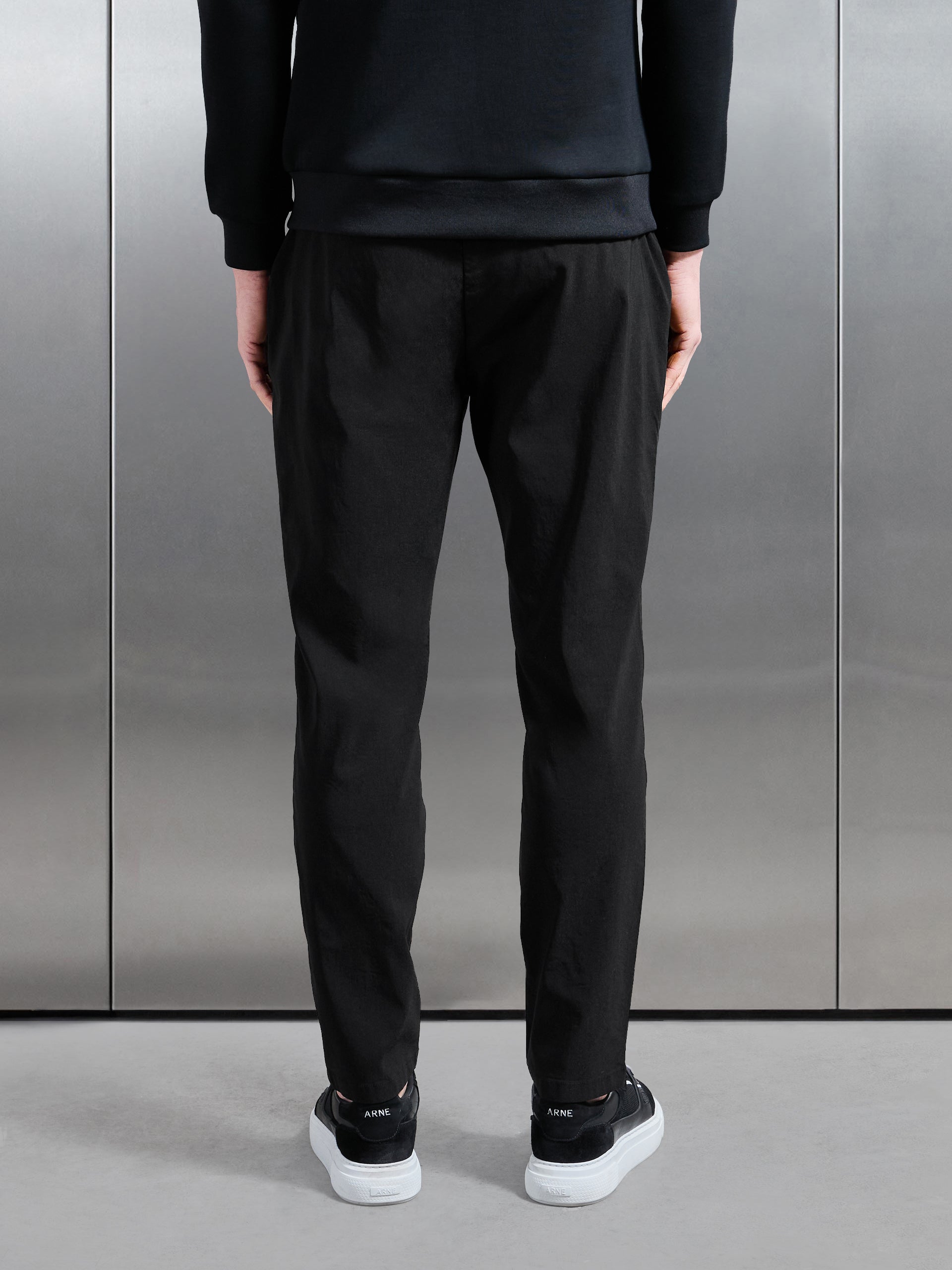 Essential Nylon Trouser in Black