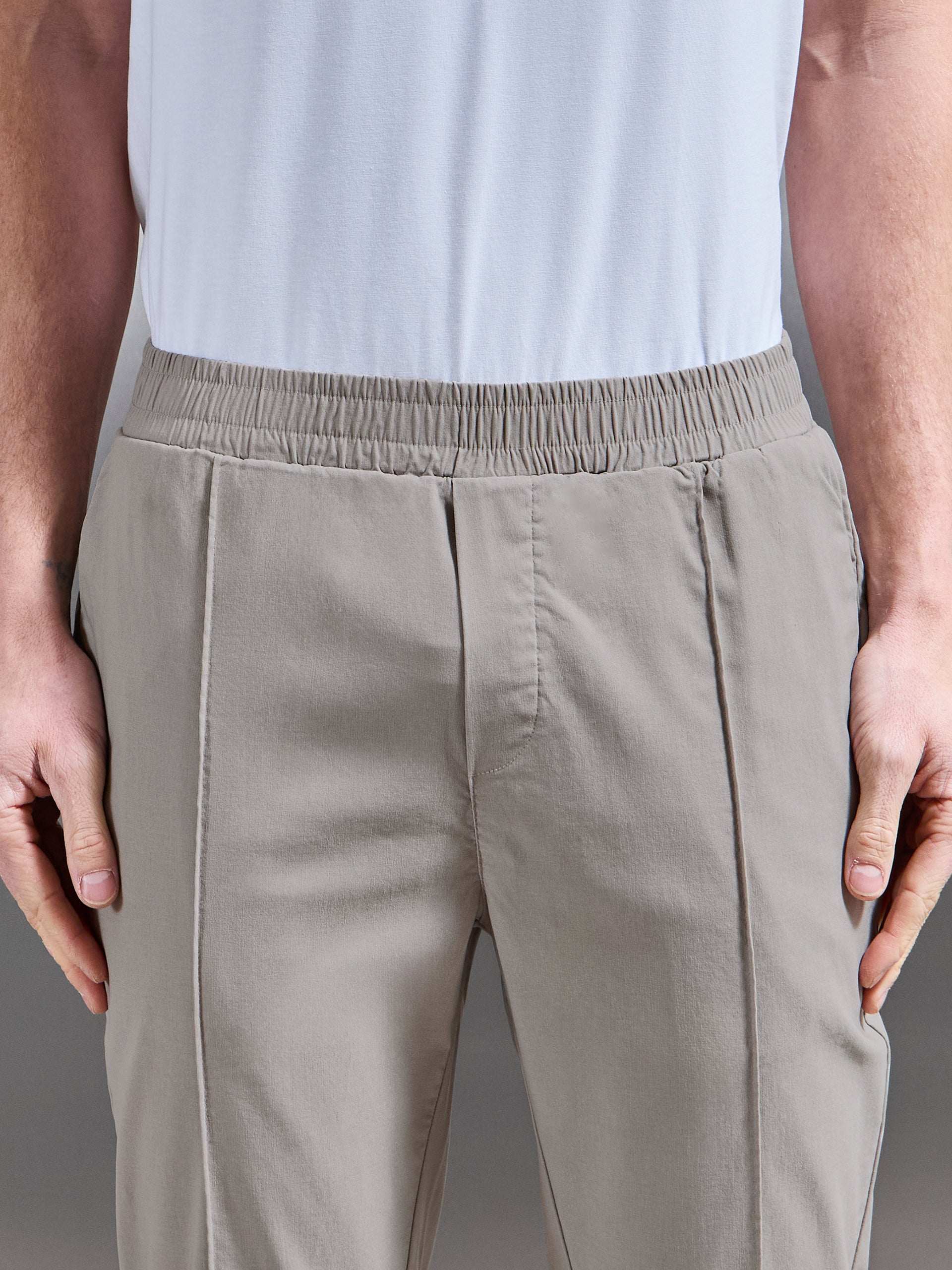 Essential Nylon Trouser in Stone
