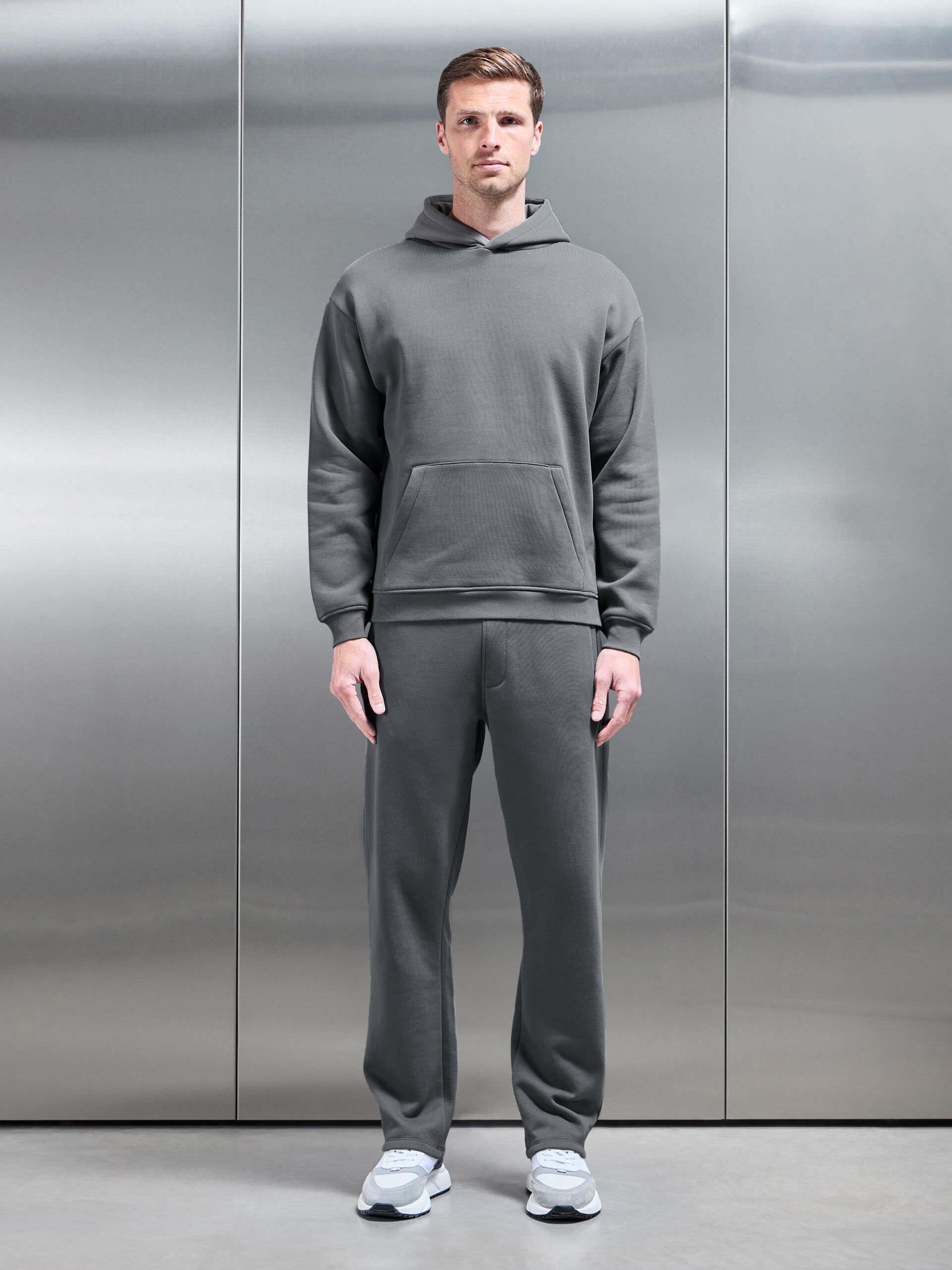 Essential Straight Leg Jersey Jogger in Grey
