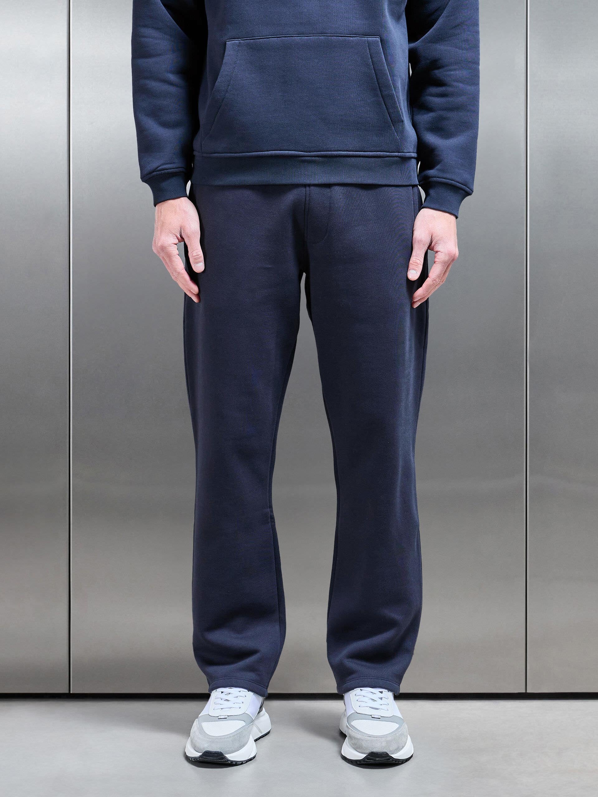 Essential Straight Leg Jersey Jogger in Navy