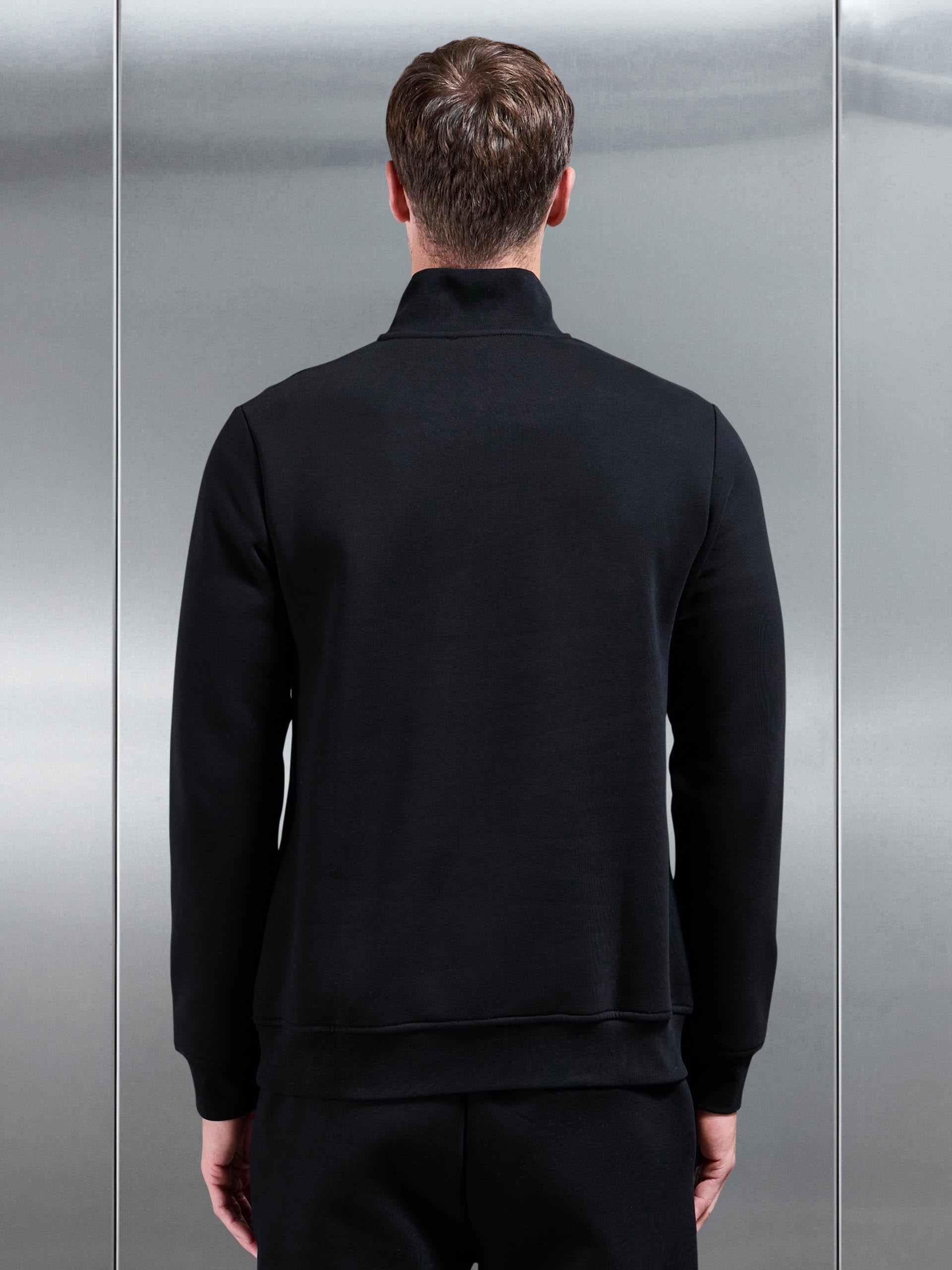 Essential Slim Half Zip in Black