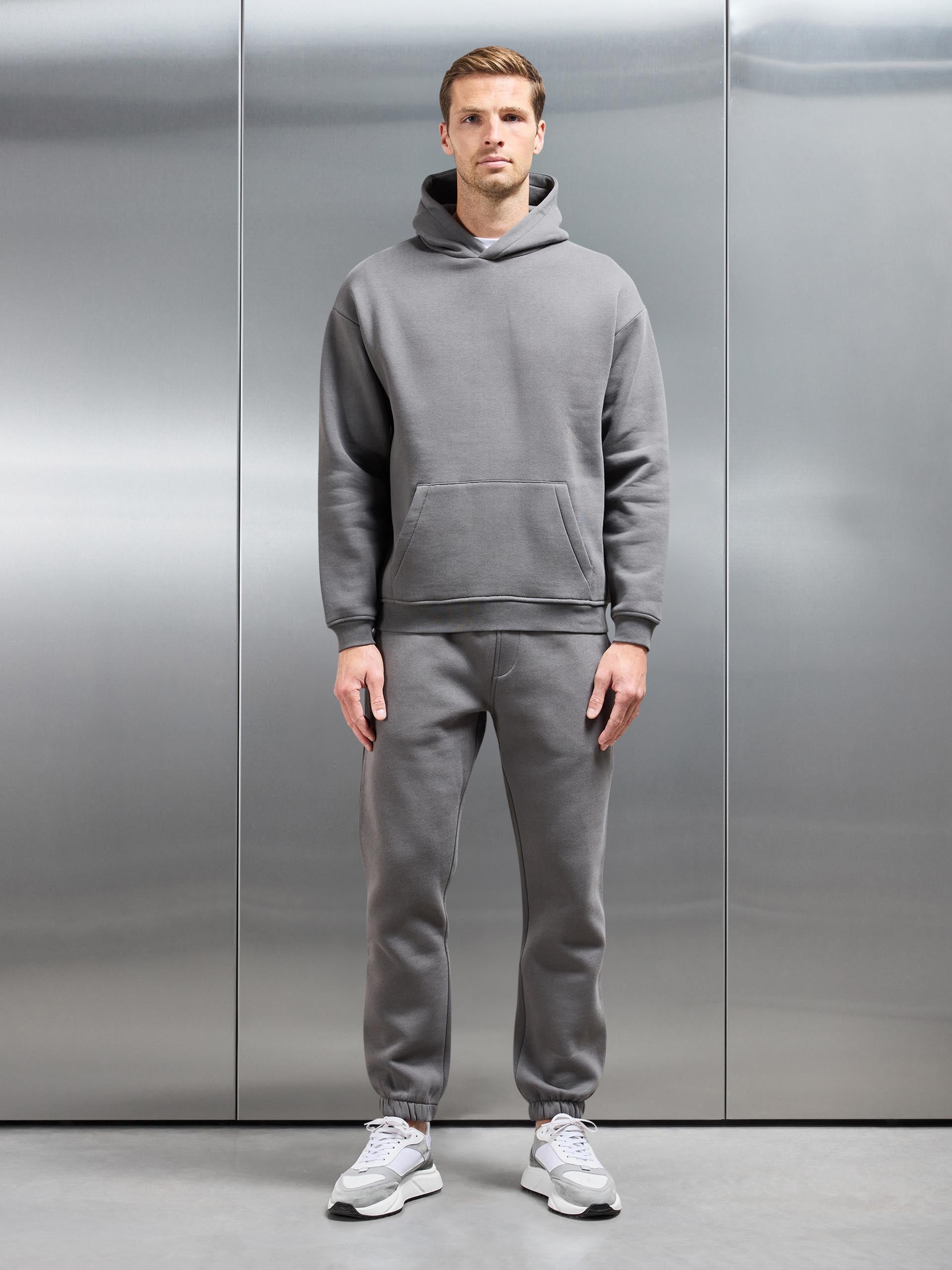 Essential Relaxed Fit Hoodie in Grey