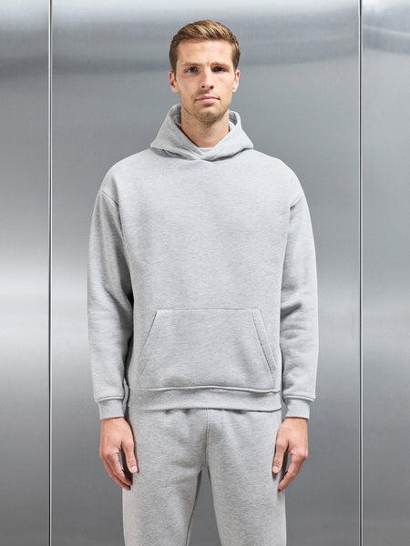 Essential Relaxed Hoodie in Marl Grey