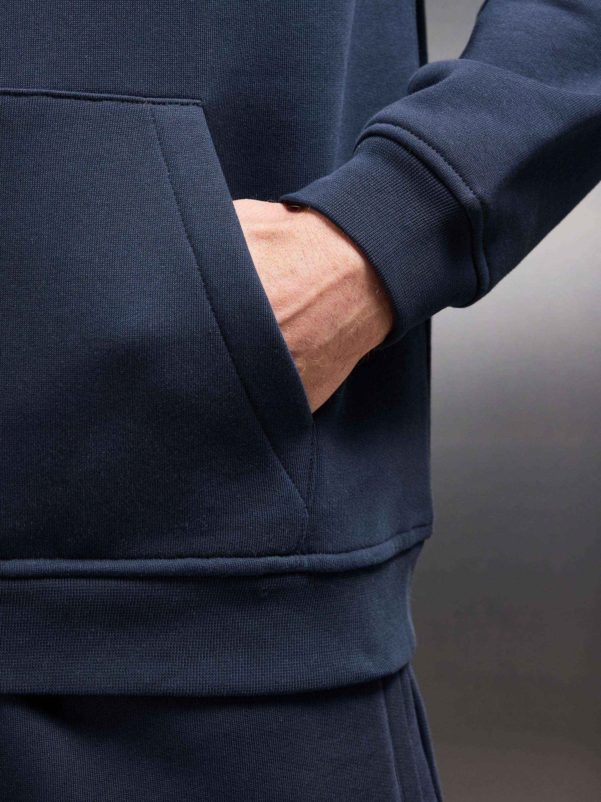 Essential Relaxed Fit Hoodie in Navy