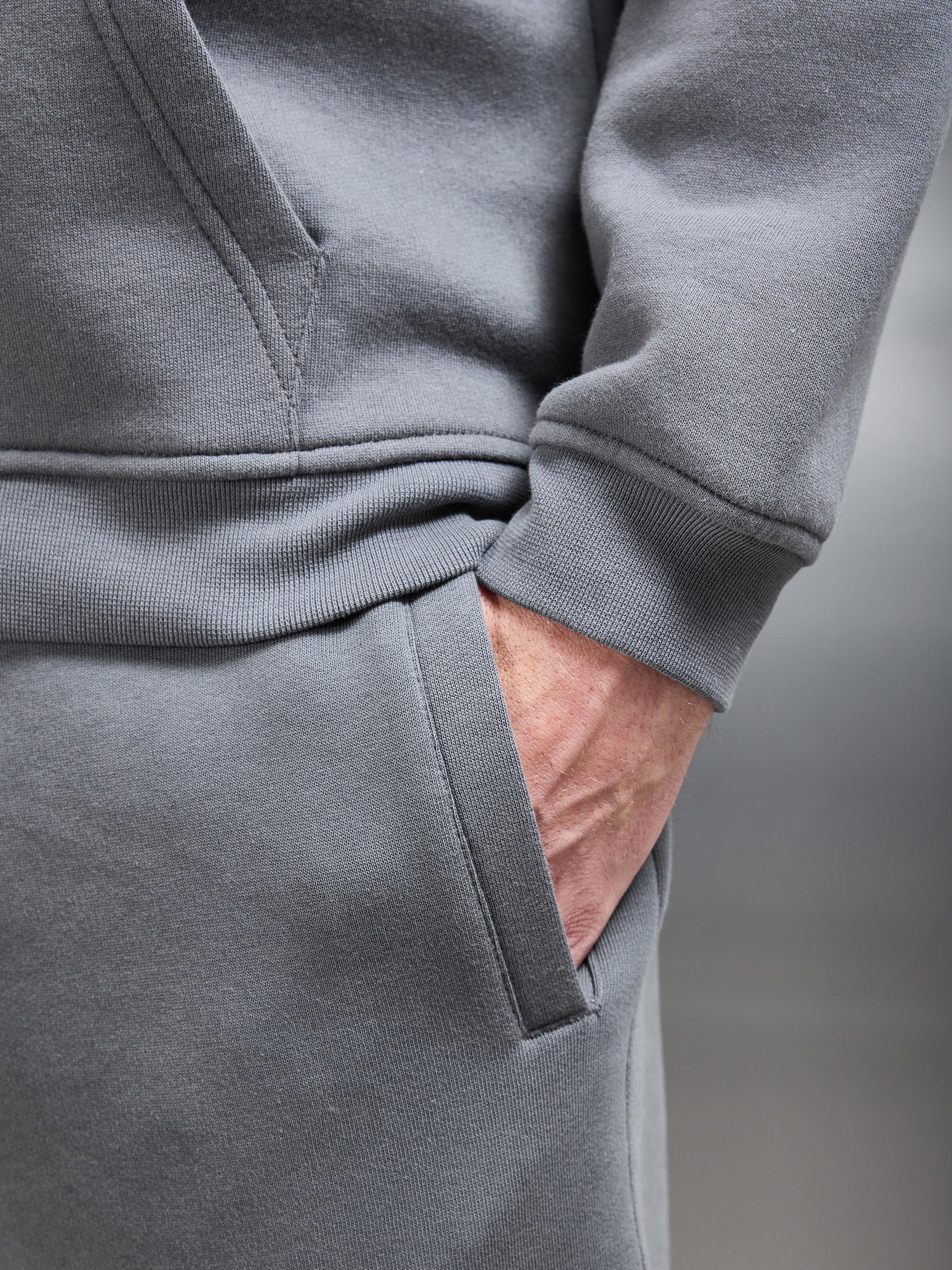 Essential Straight Leg Jersey Jogger in Grey